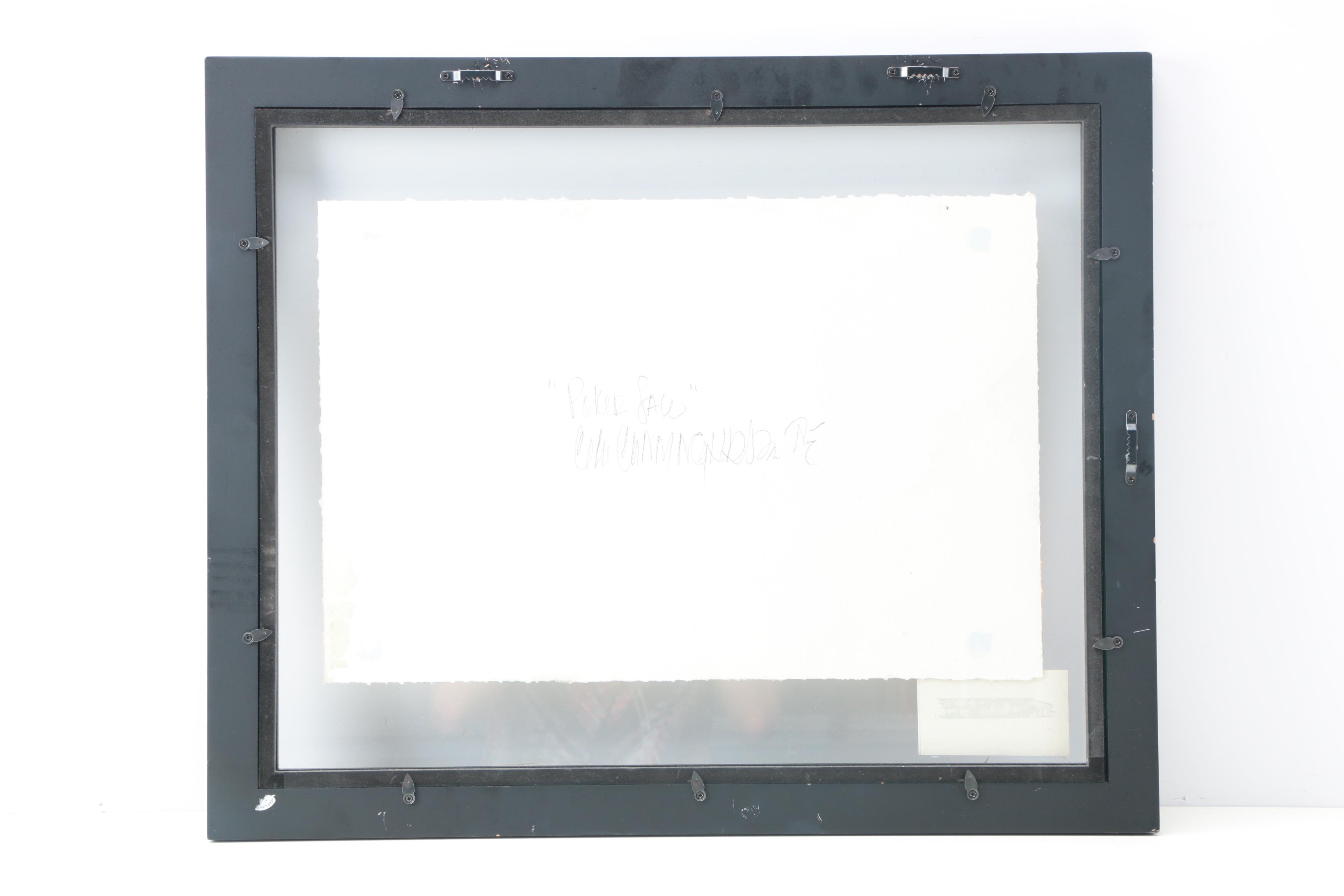 C.L. Cunningham Watercolor and Ink Mixed Media on Paper "Poker Face"