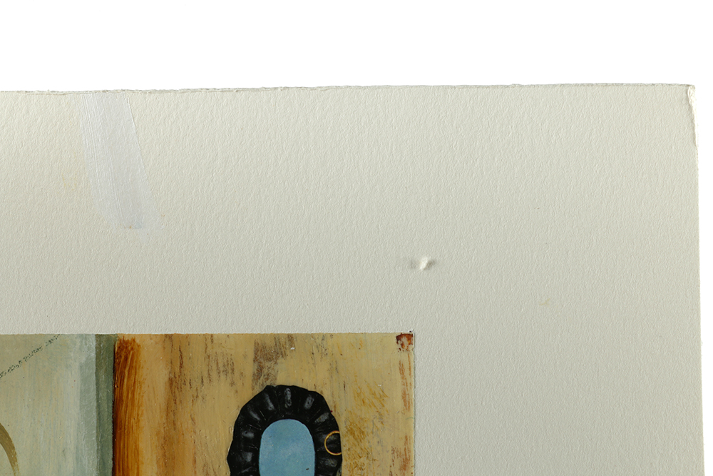 Pair of Loren Grey Signed Encaustic Collages on Paper