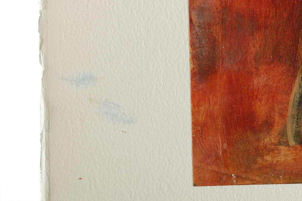 Pair of Loren Grey Signed Encaustic Collages on Paper