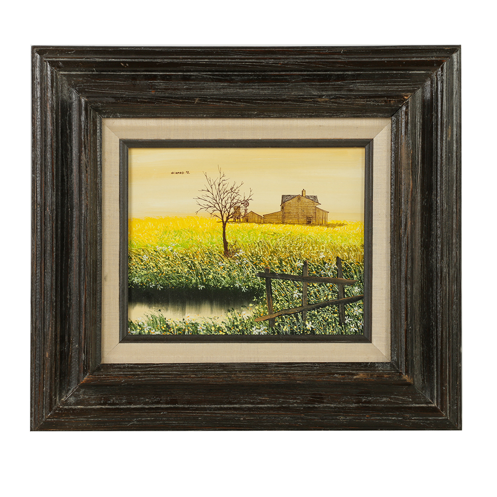 Girard Oil Painting on Canvas "Farm Scene"