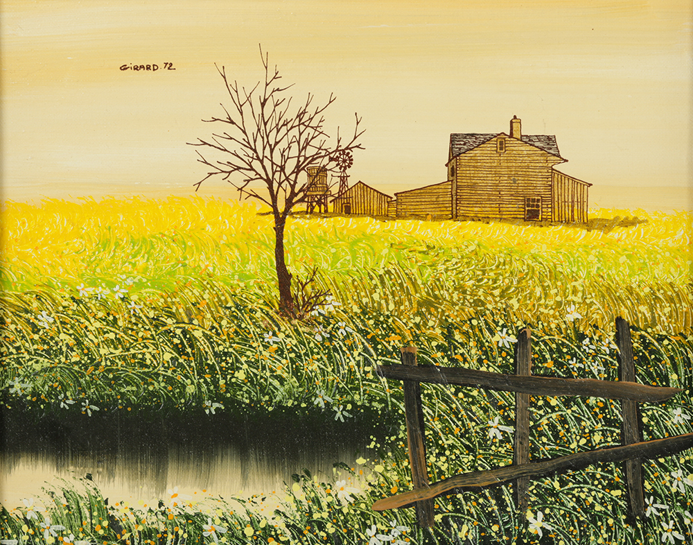 Girard Oil Painting on Canvas "Farm Scene"