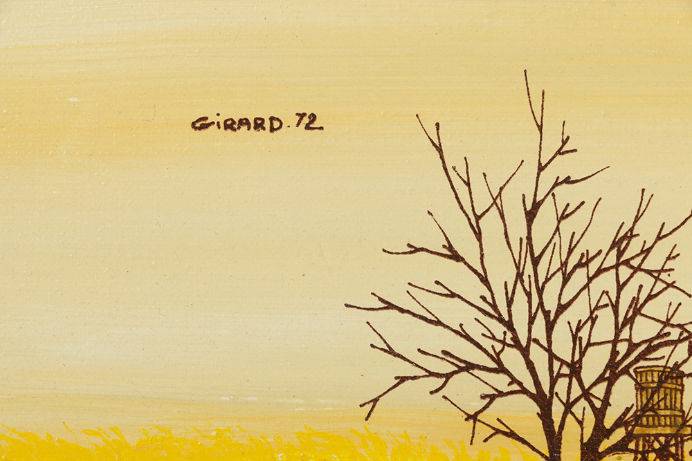Girard Oil Painting on Canvas "Farm Scene"