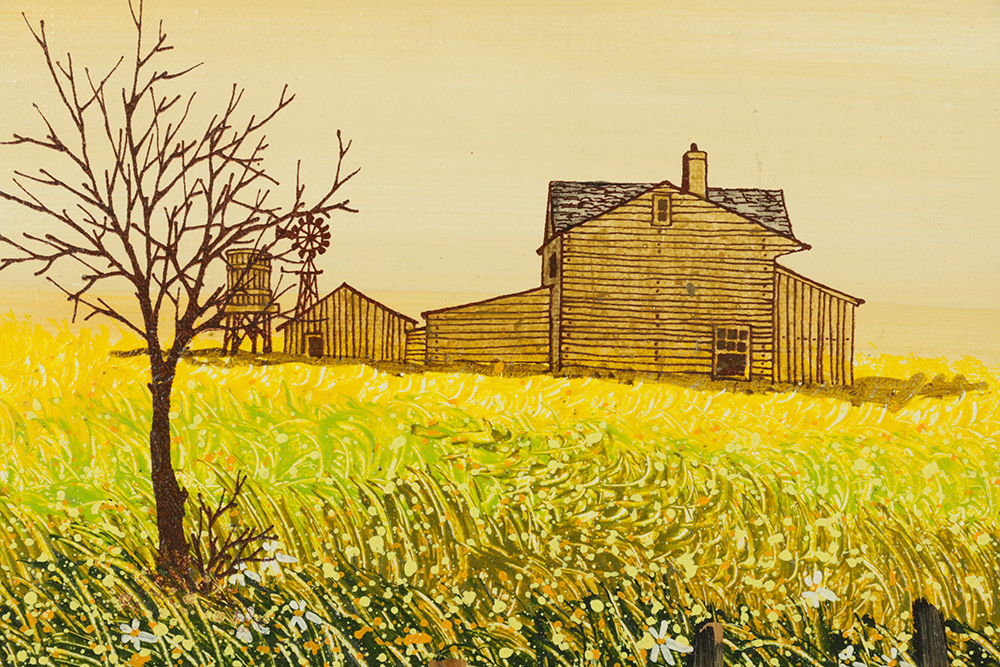 Girard Oil Painting on Canvas "Farm Scene"