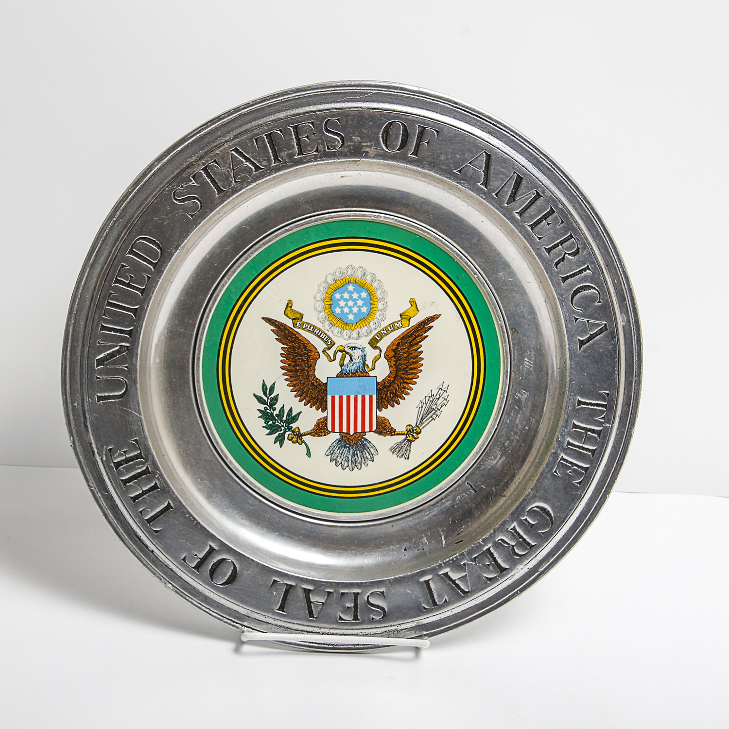 Brass and Pewter USA Plates