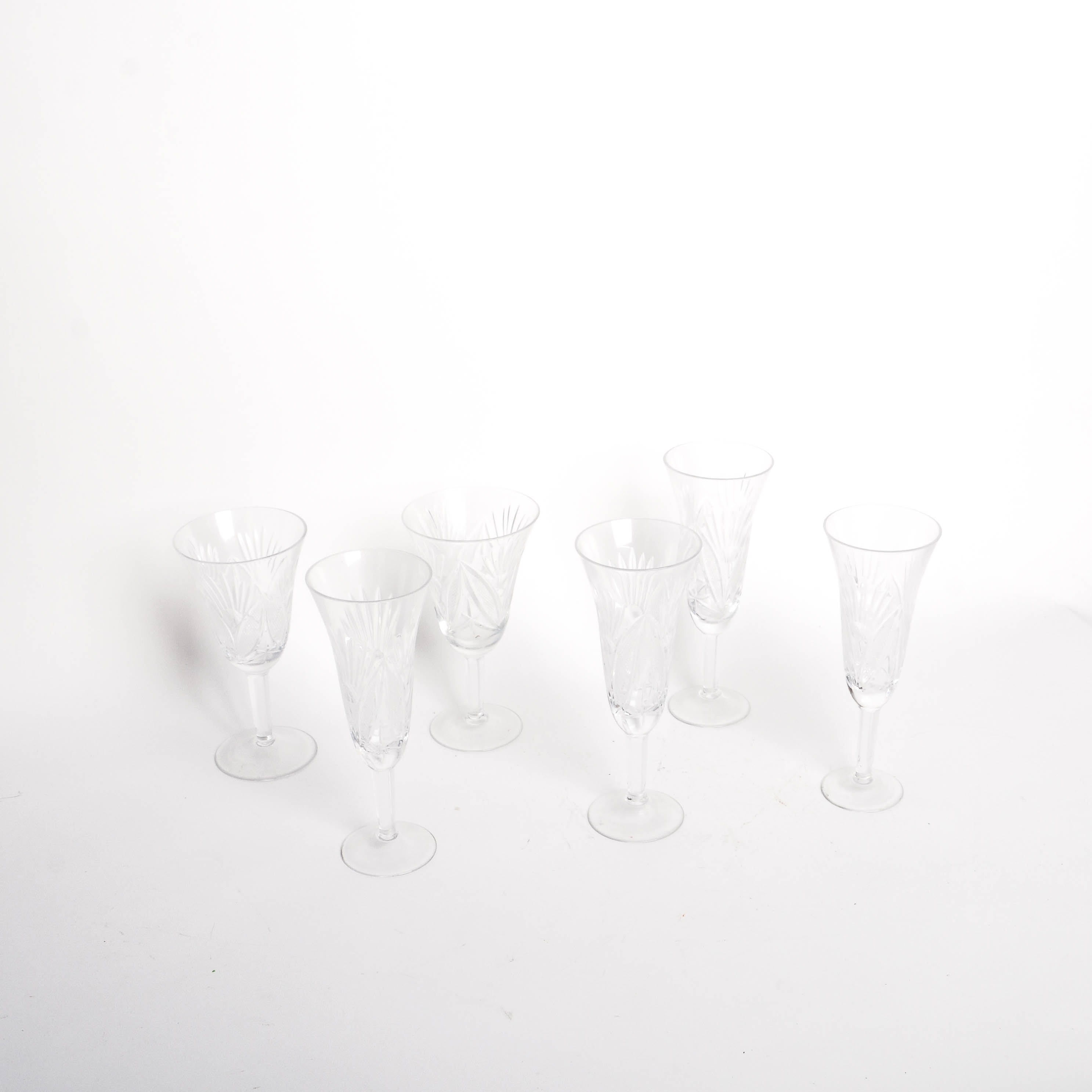 Assorted Crystal Flutes