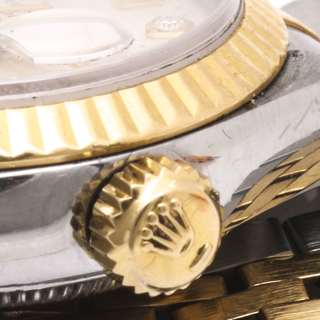 Rolex 18K Yellow Gold and Stainless Steel Perpetual Datejust Diamond Watch