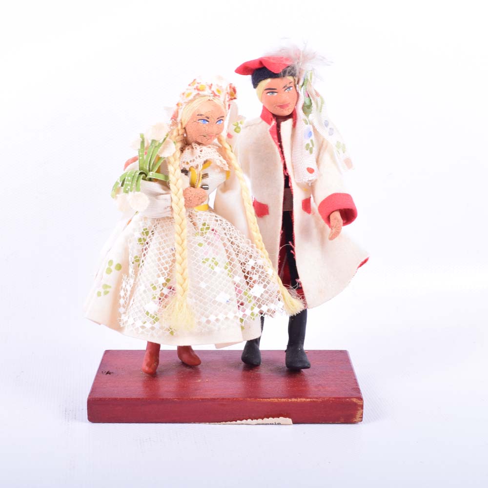 Handmade Polish Folk Art Wedding Couple