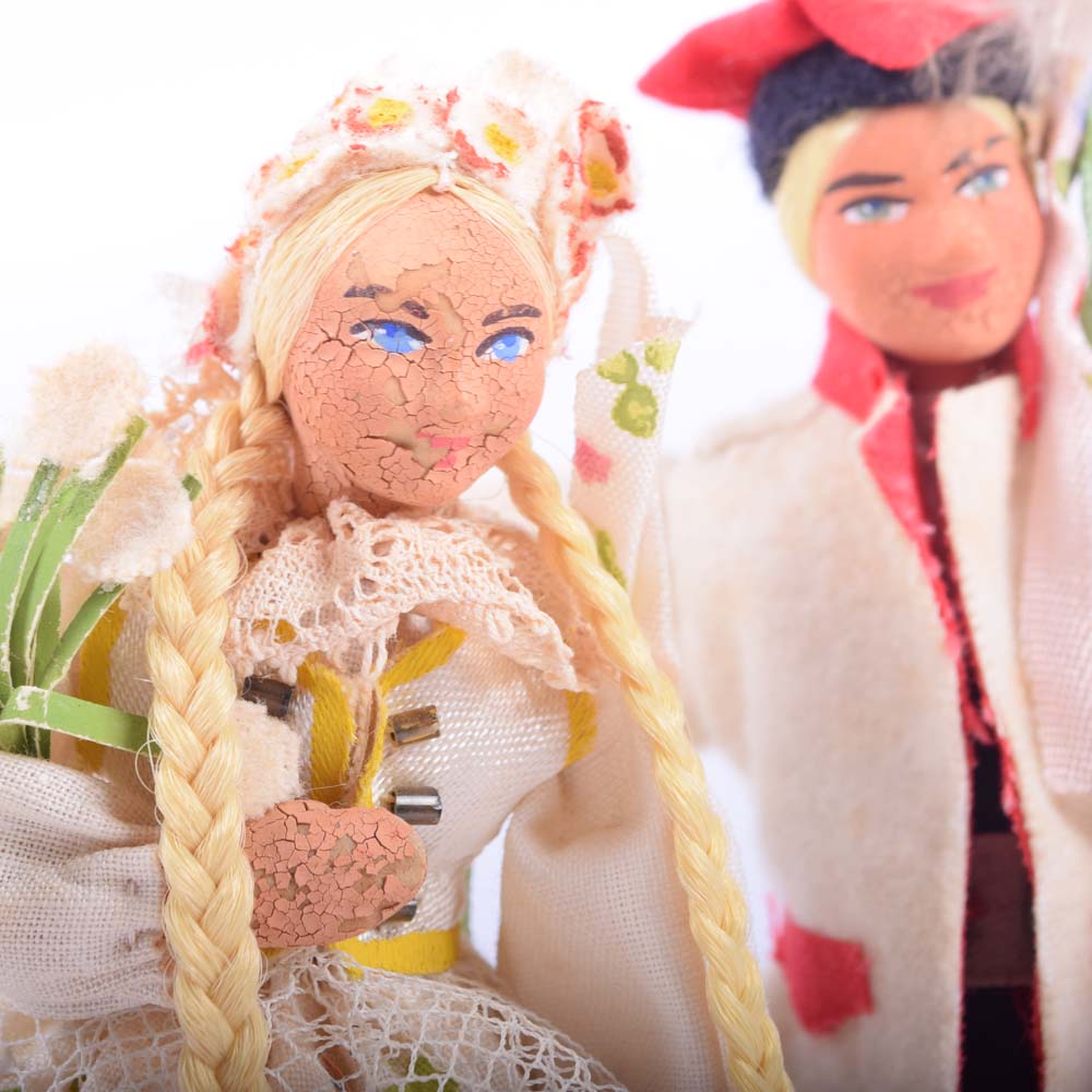 Handmade Polish Folk Art Wedding Couple