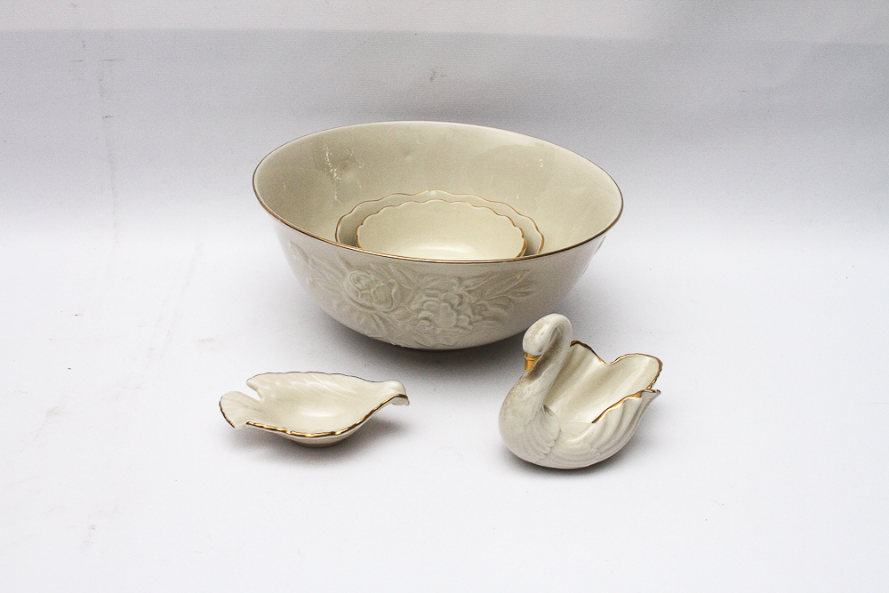 Vintage Lenox Porcelain Featuring "Rosebud"