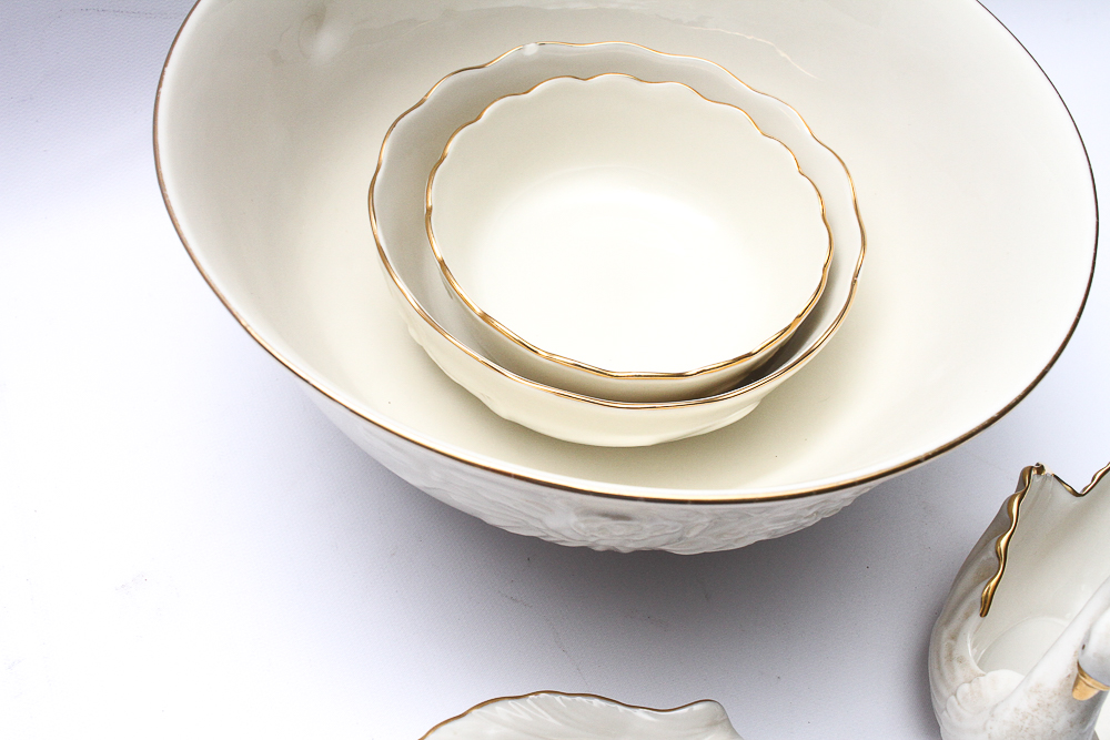 Vintage Lenox Porcelain Featuring "Rosebud"