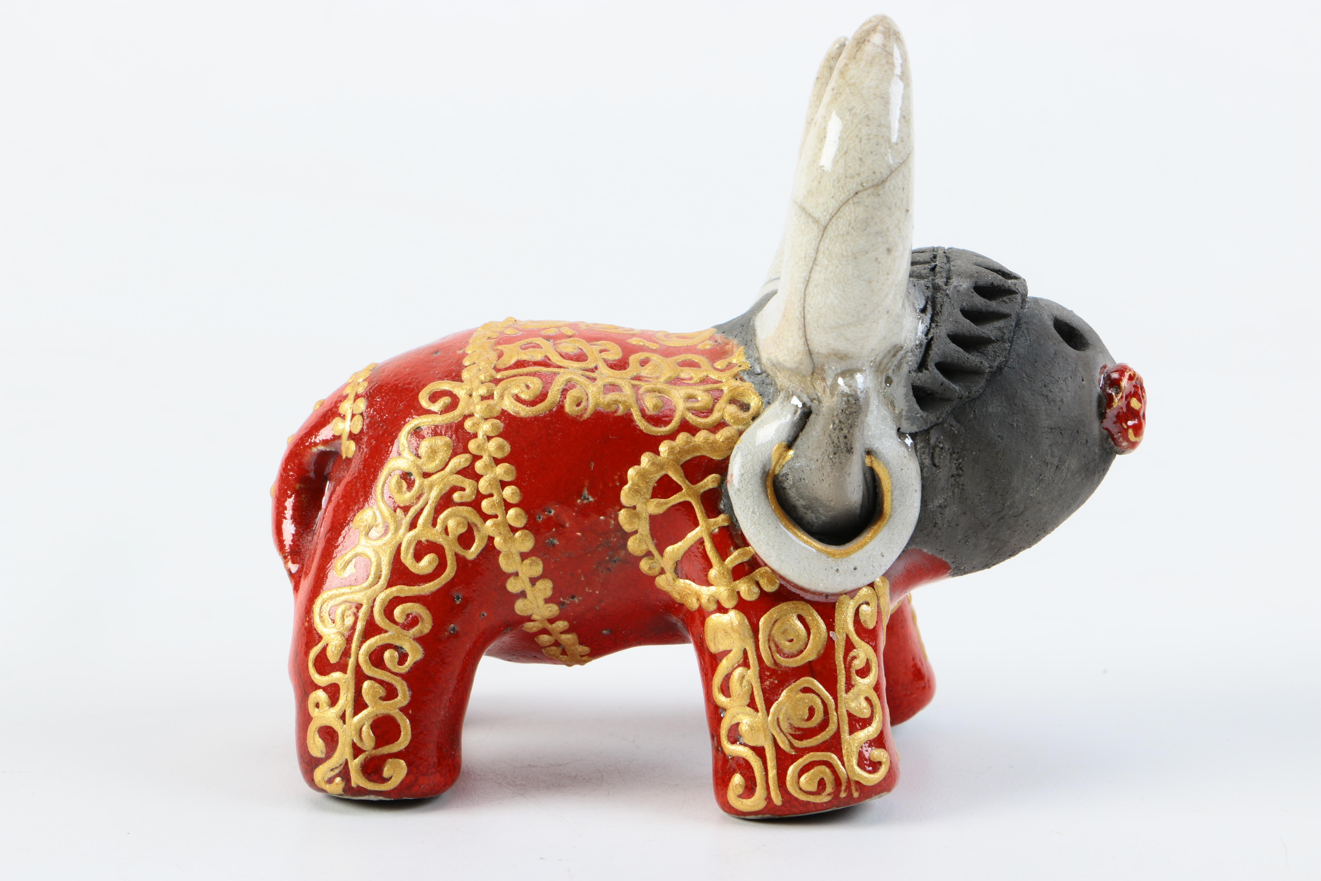 Hand-Painted Alabaster and Clay Figurines of Animals