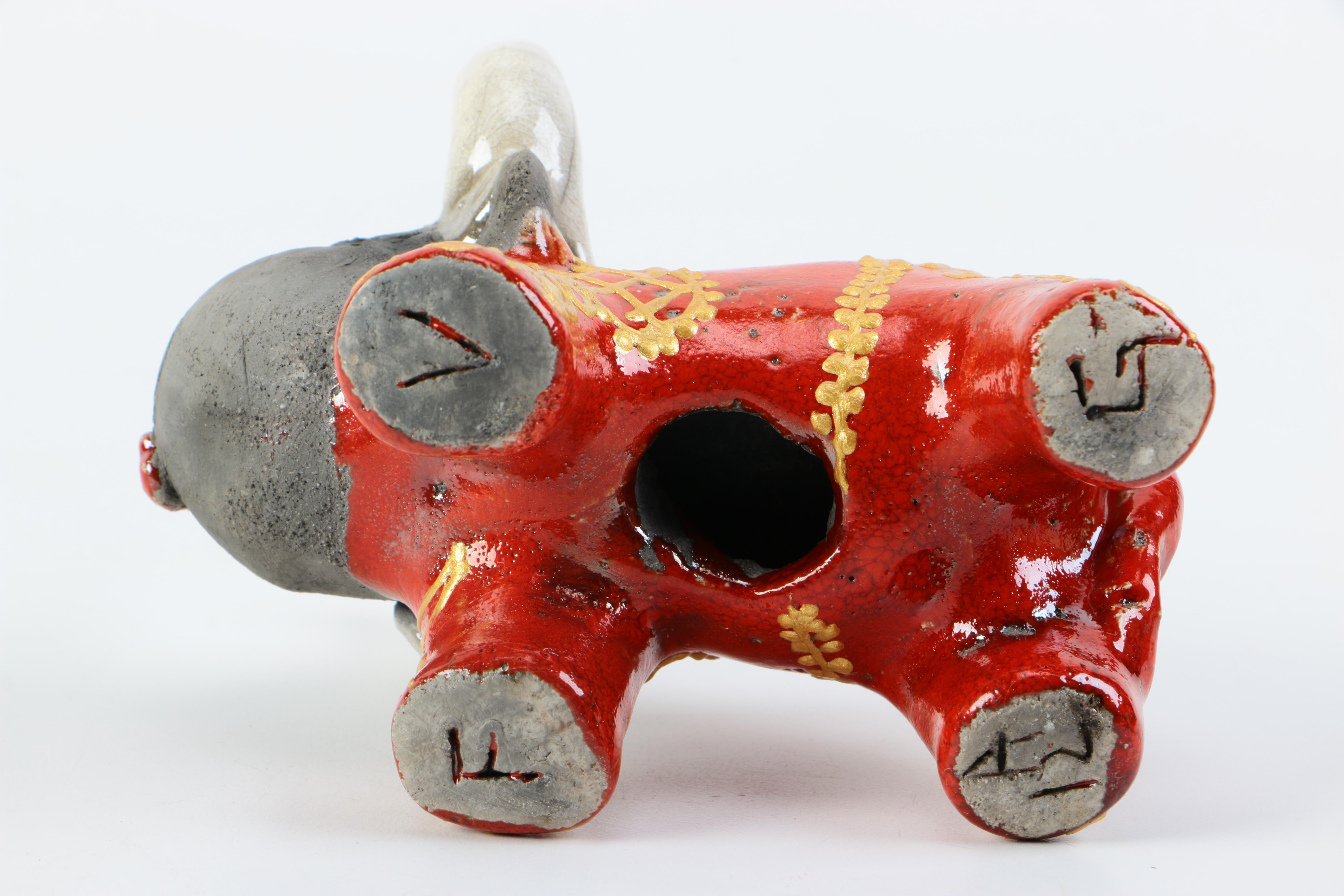 Hand-Painted Alabaster and Clay Figurines of Animals