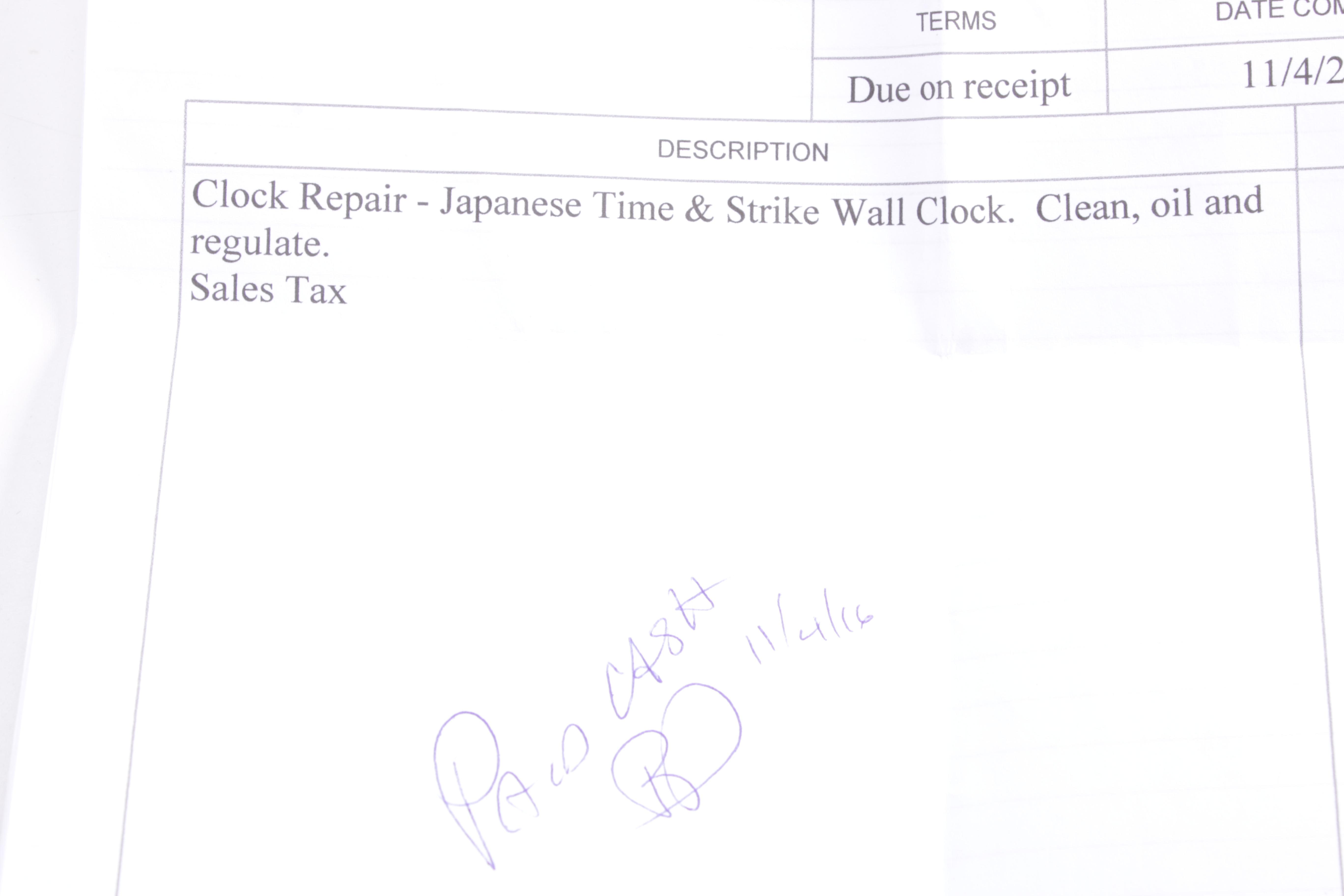 Japanese Vintage Naval Ship's Clock