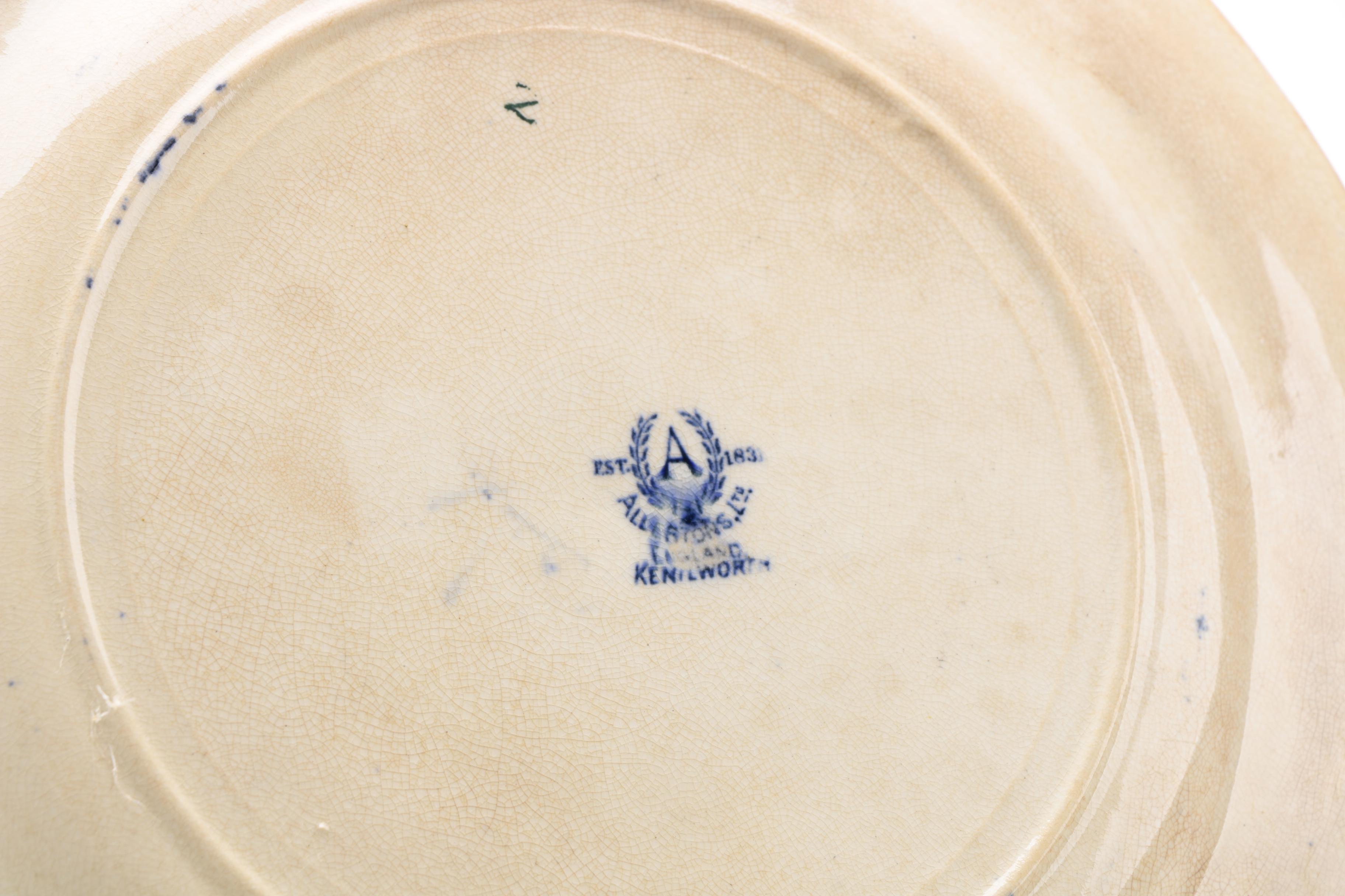 Allerton's "Kenilworth" Blue Transferware Plates