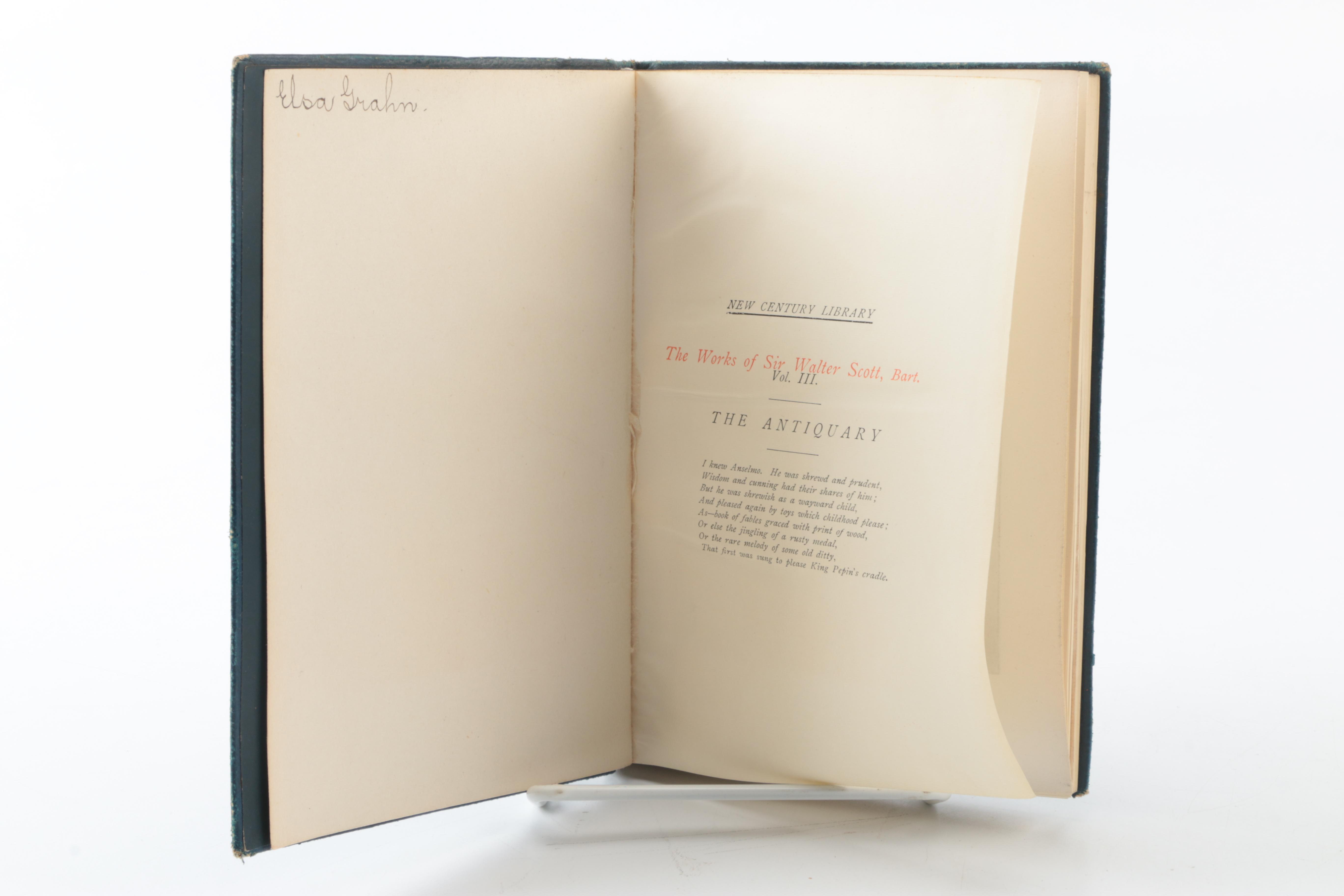 New Century Library Reprinted Editions of Works by Sir Walter Scott