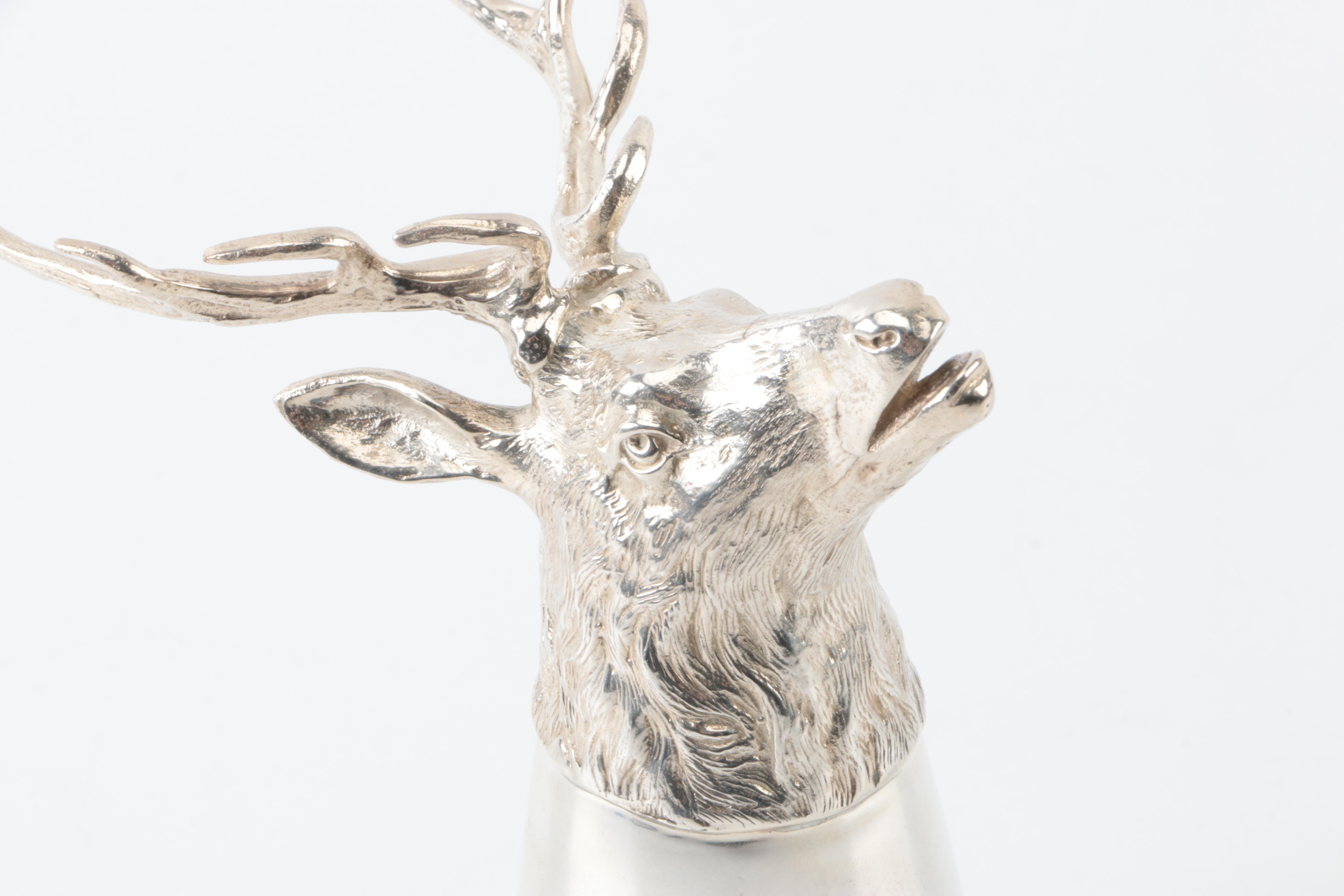 Tiffany & Co. Sterling Silver Stag Head Stirrup Cup