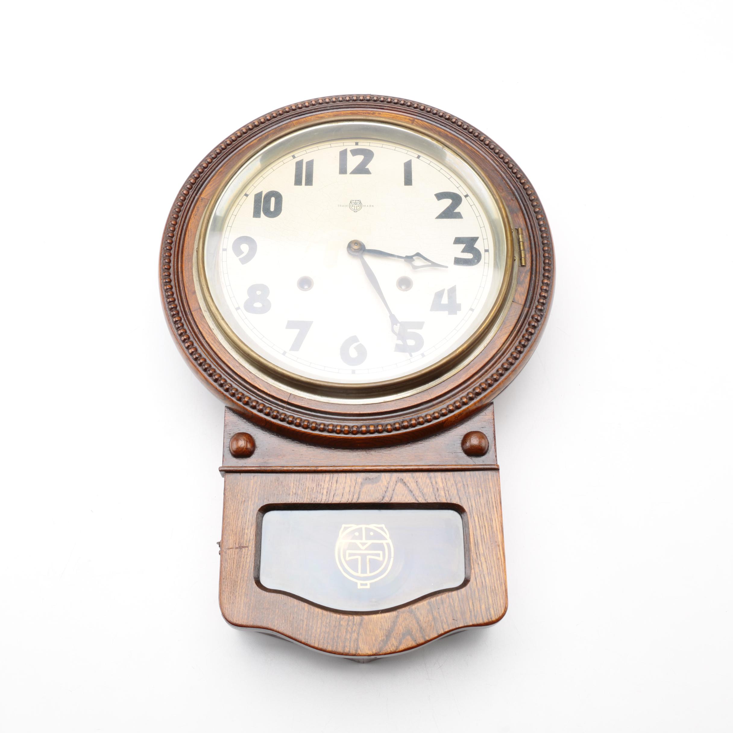 Antique Japanese Regulator Style Clock