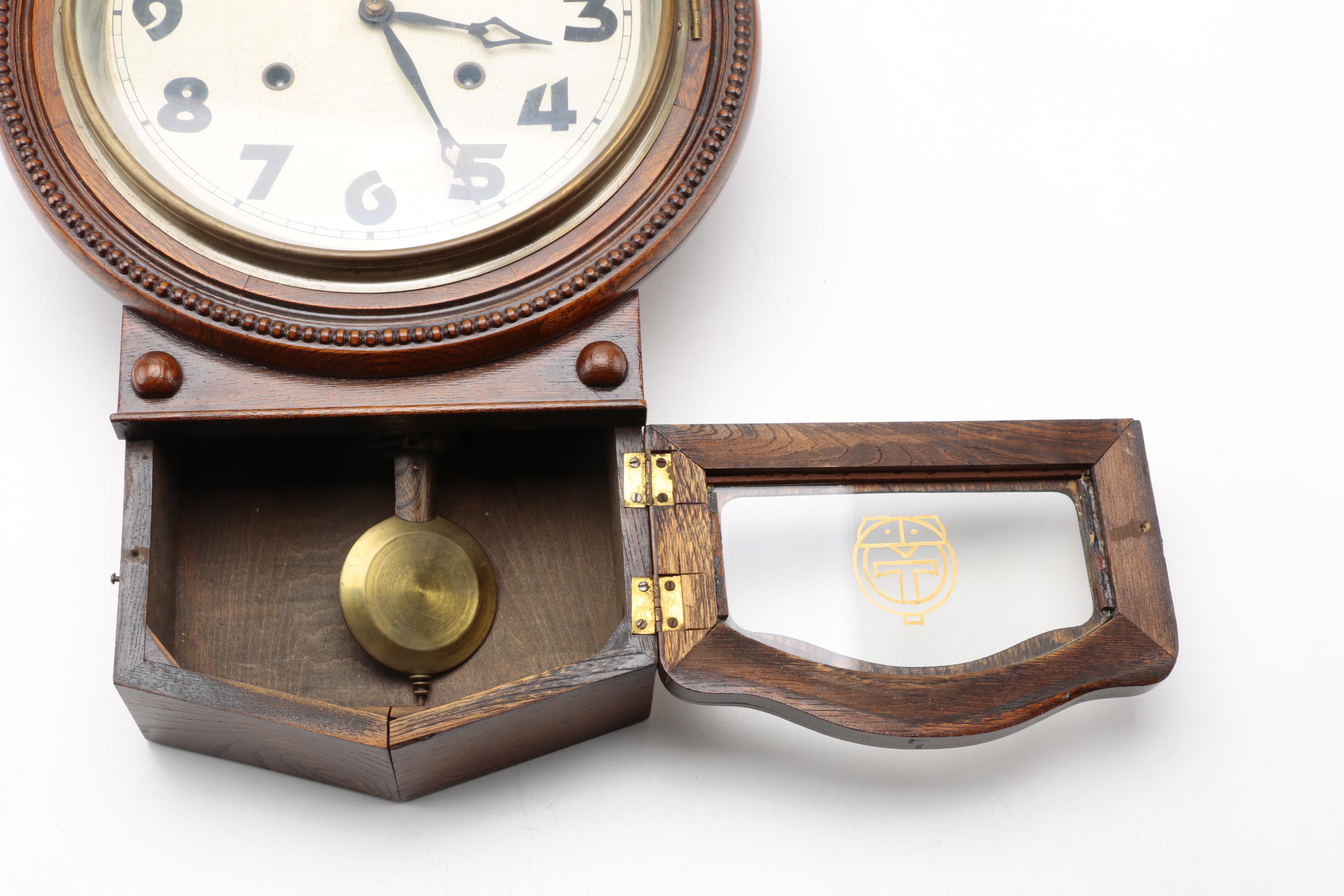 Antique Japanese Regulator Style Clock