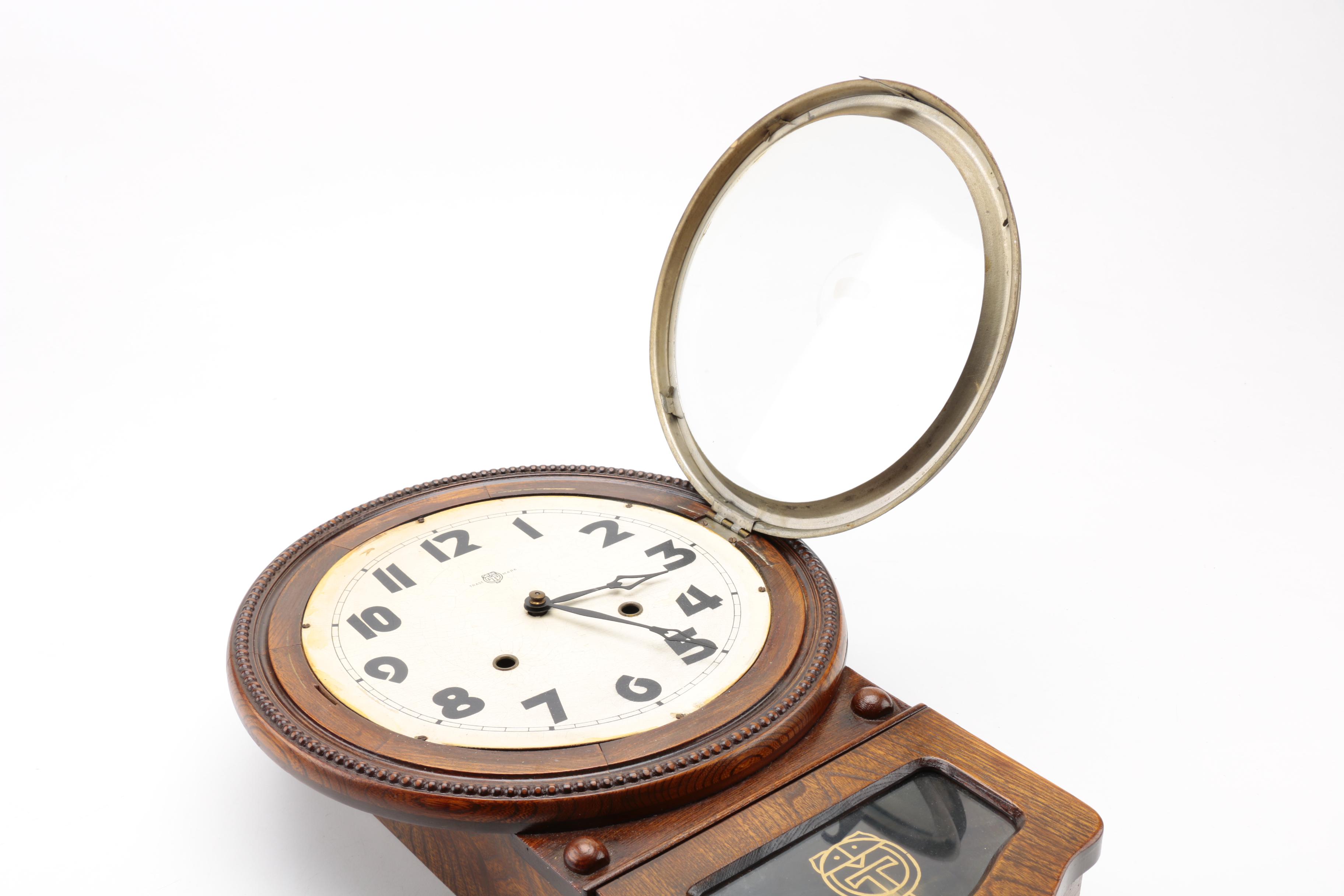 Antique Japanese Regulator Style Clock