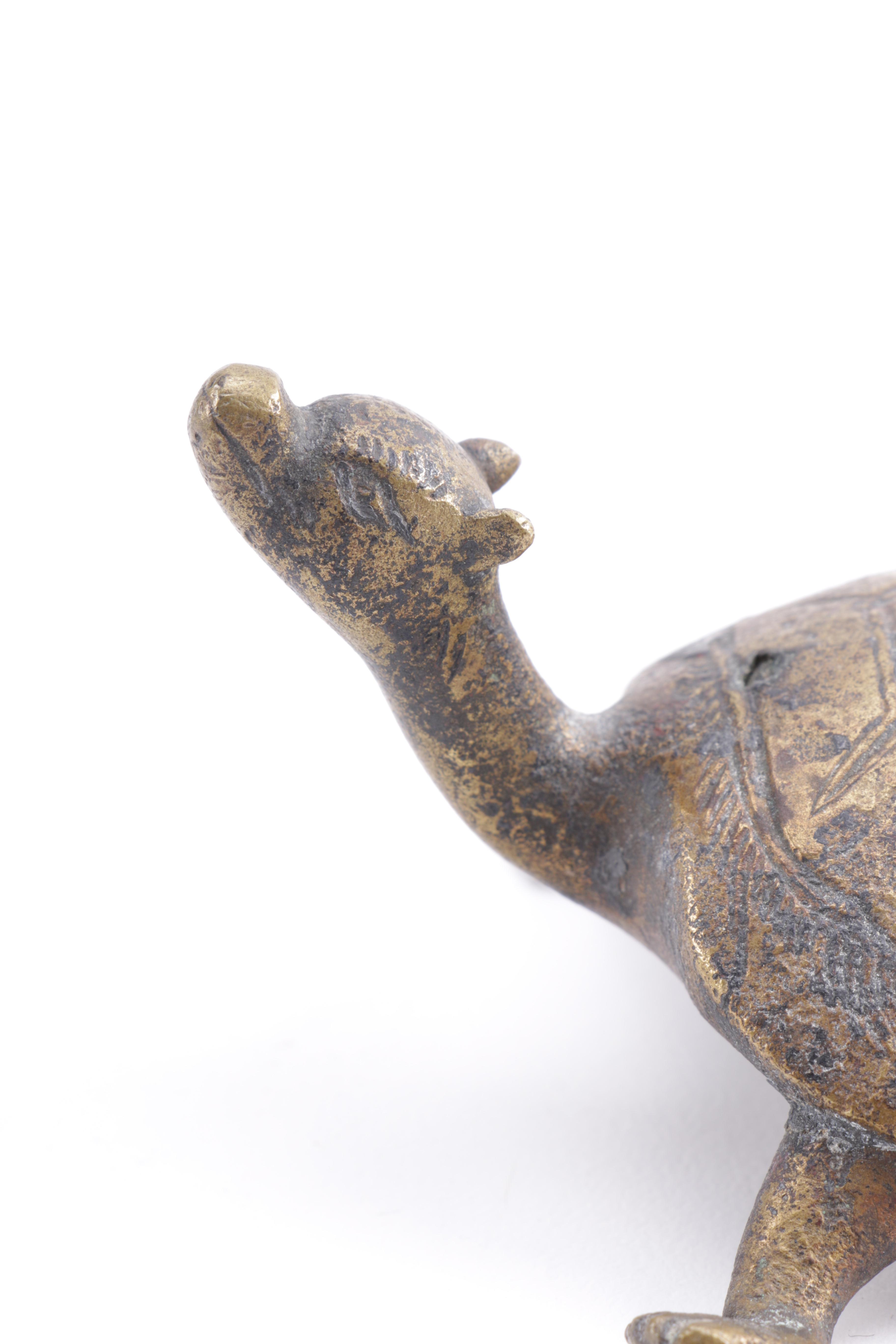 Mali Brass Sculptural Ash Receiver and Incense Holder