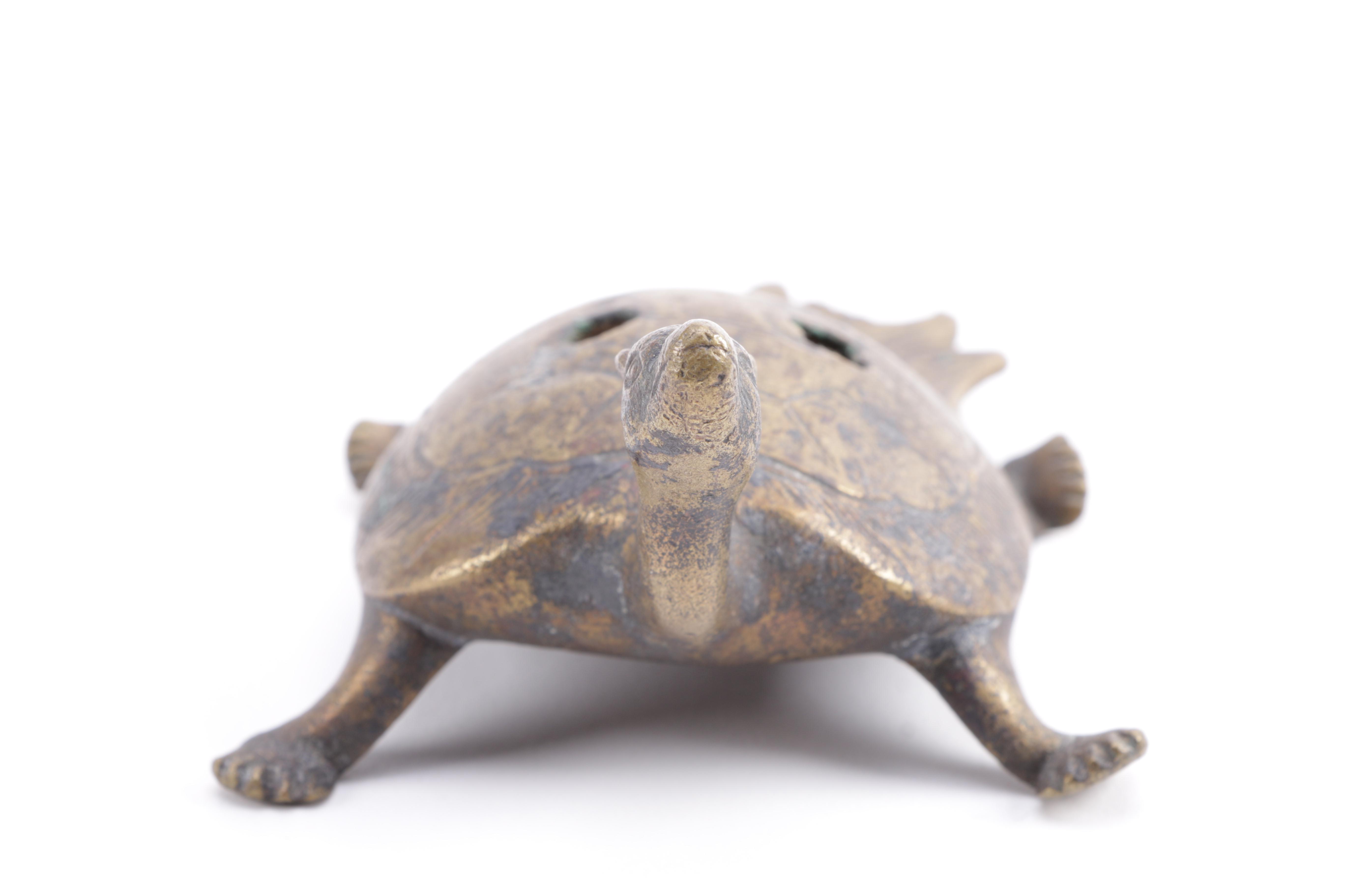 Mali Brass Sculptural Ash Receiver and Incense Holder