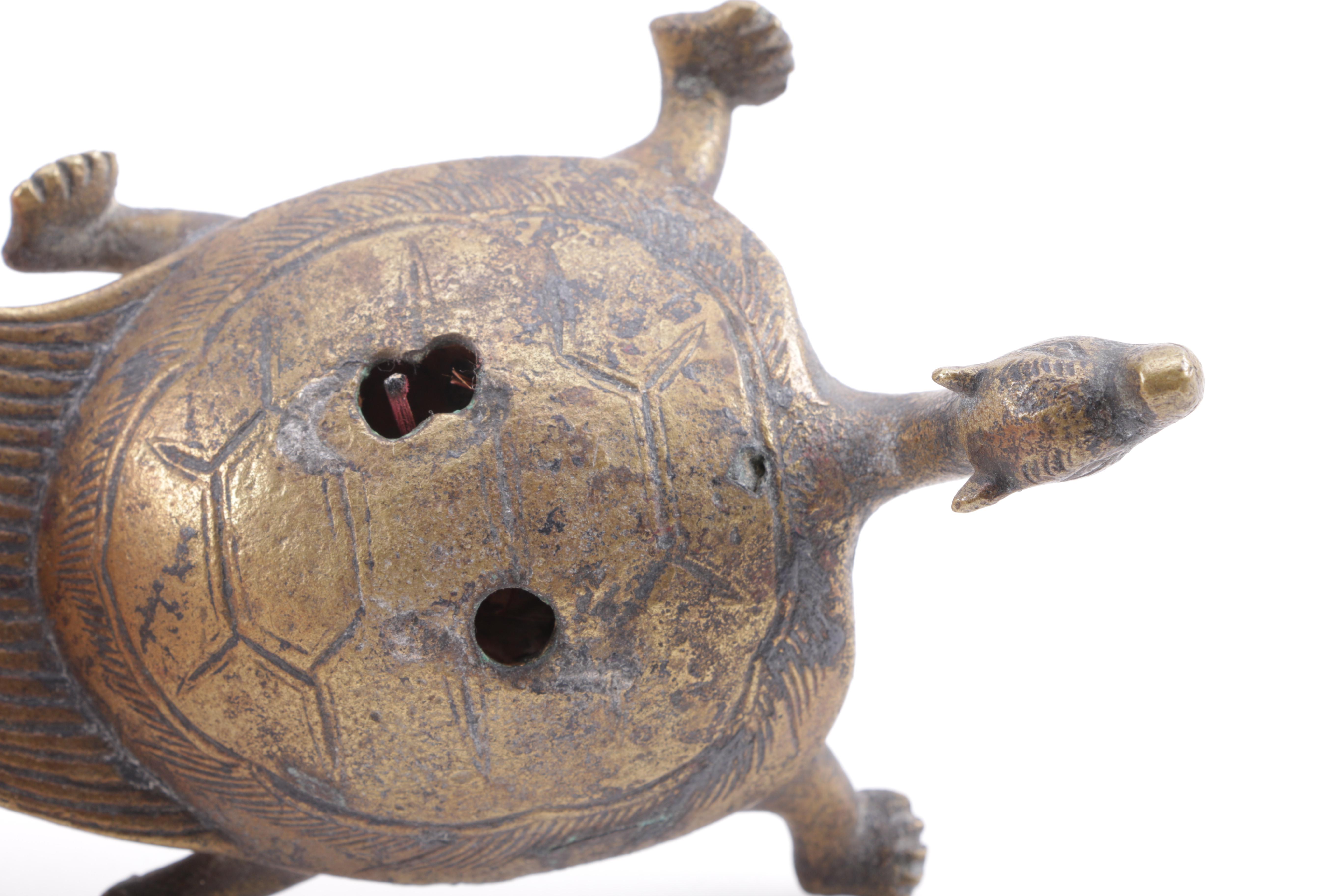 Mali Brass Sculptural Ash Receiver and Incense Holder