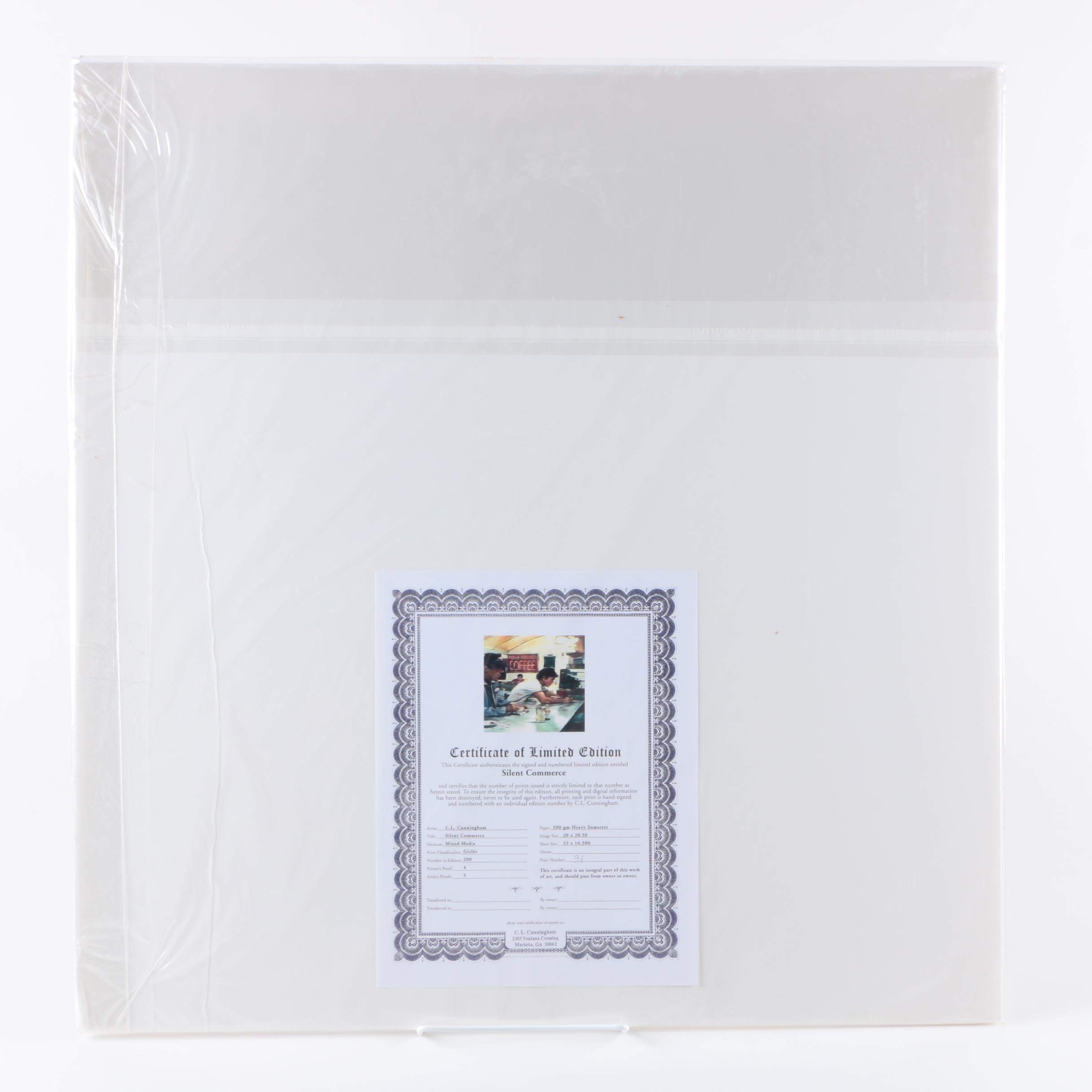 C.L. Cunningham Limited Edition Giclee "Silent Commerce"