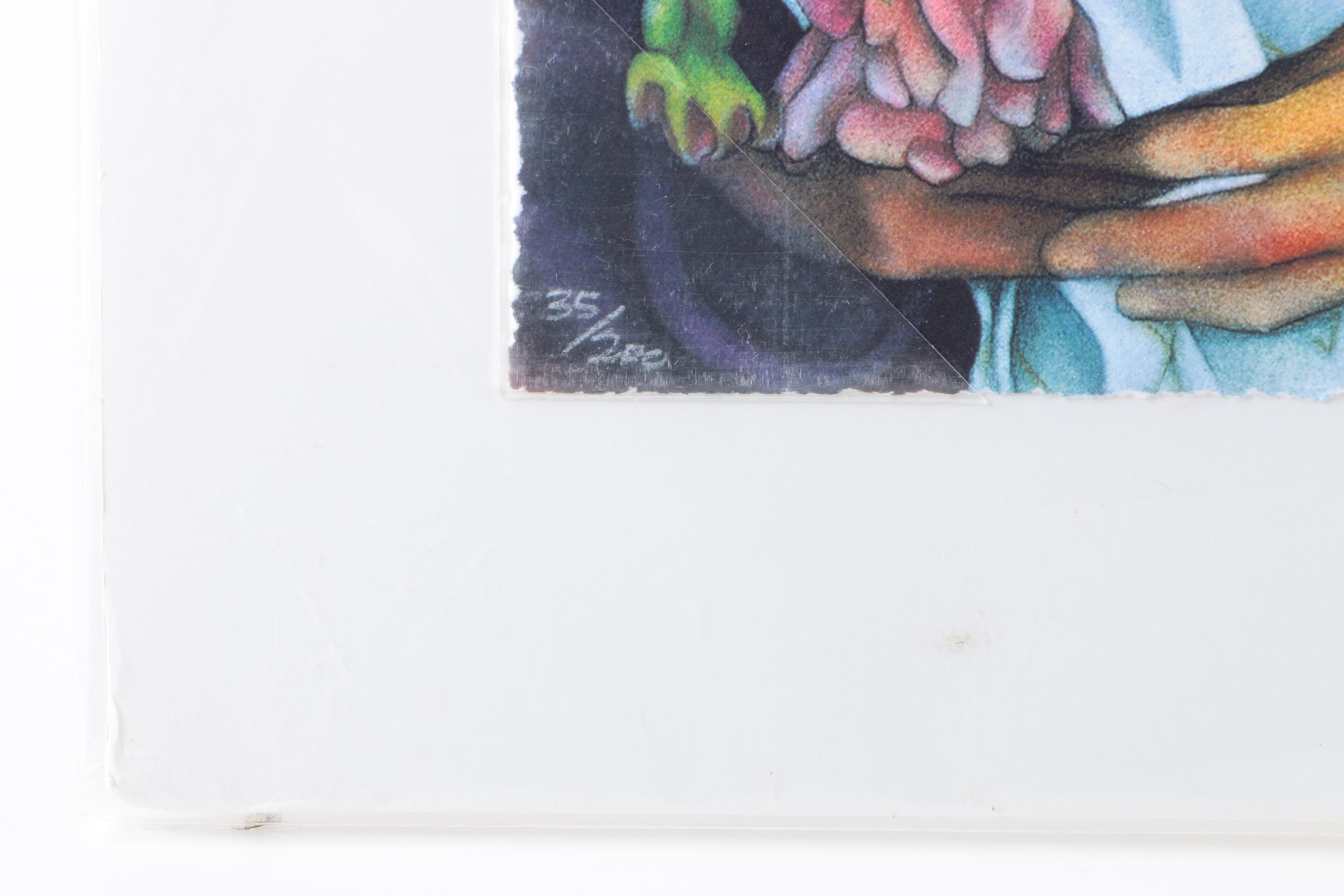 C.L. Cunningham Signed Limited Edition Giclee on Somerset "First Violets"