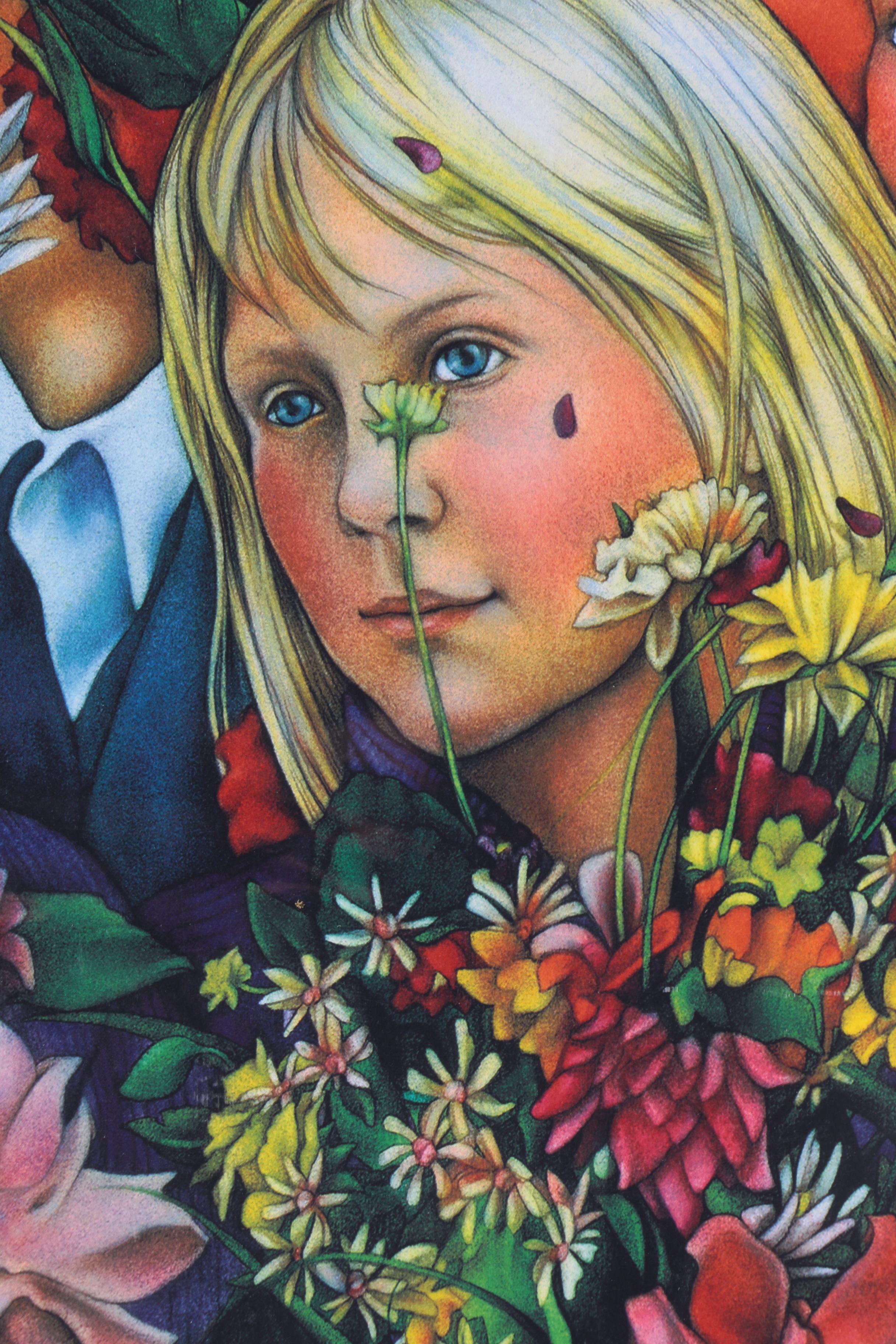 C.L. Cunningham Signed Limited Edition Giclee on Somerset "First Violets"