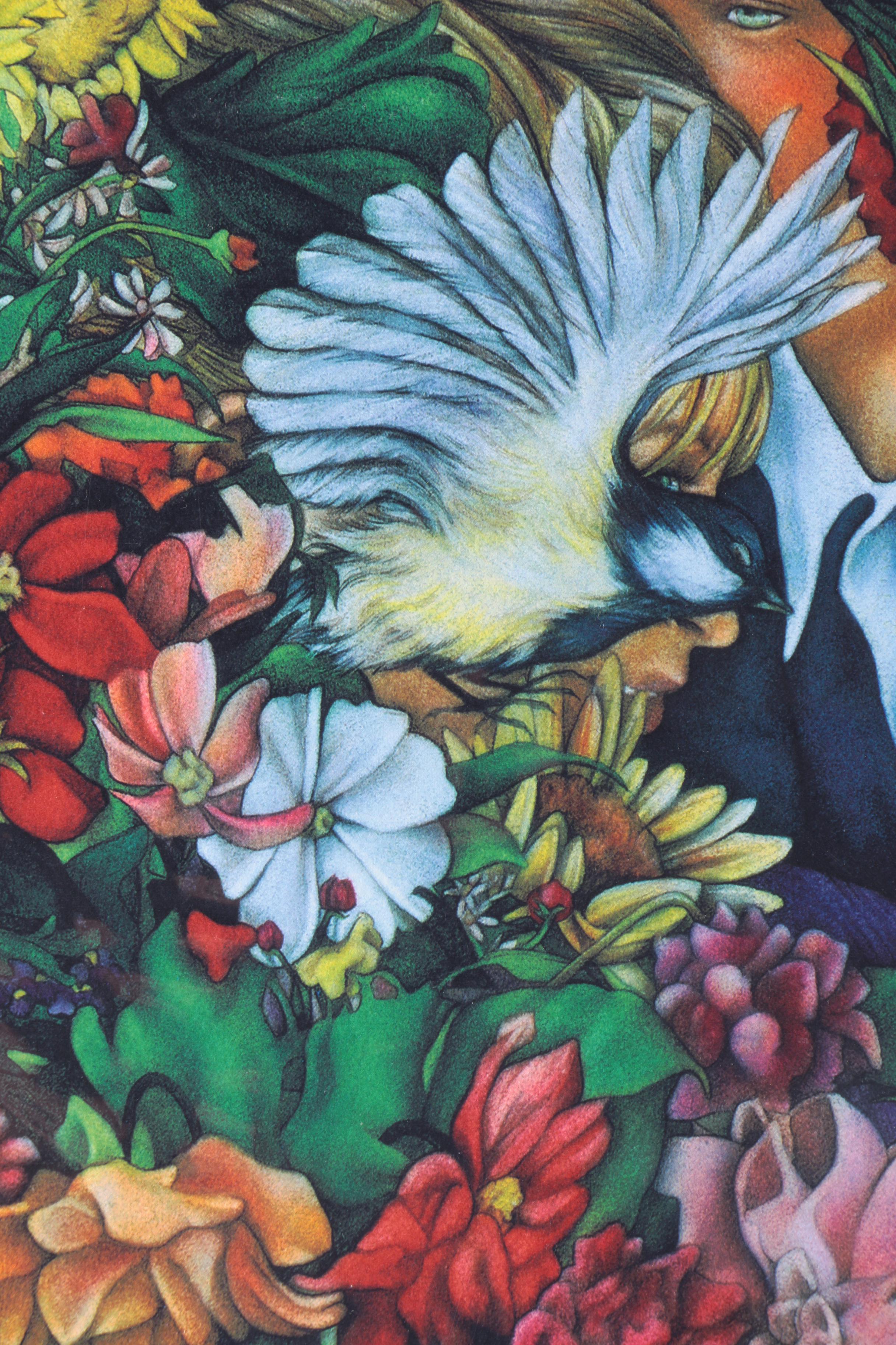 C.L. Cunningham Signed Limited Edition Giclee on Somerset "First Violets"