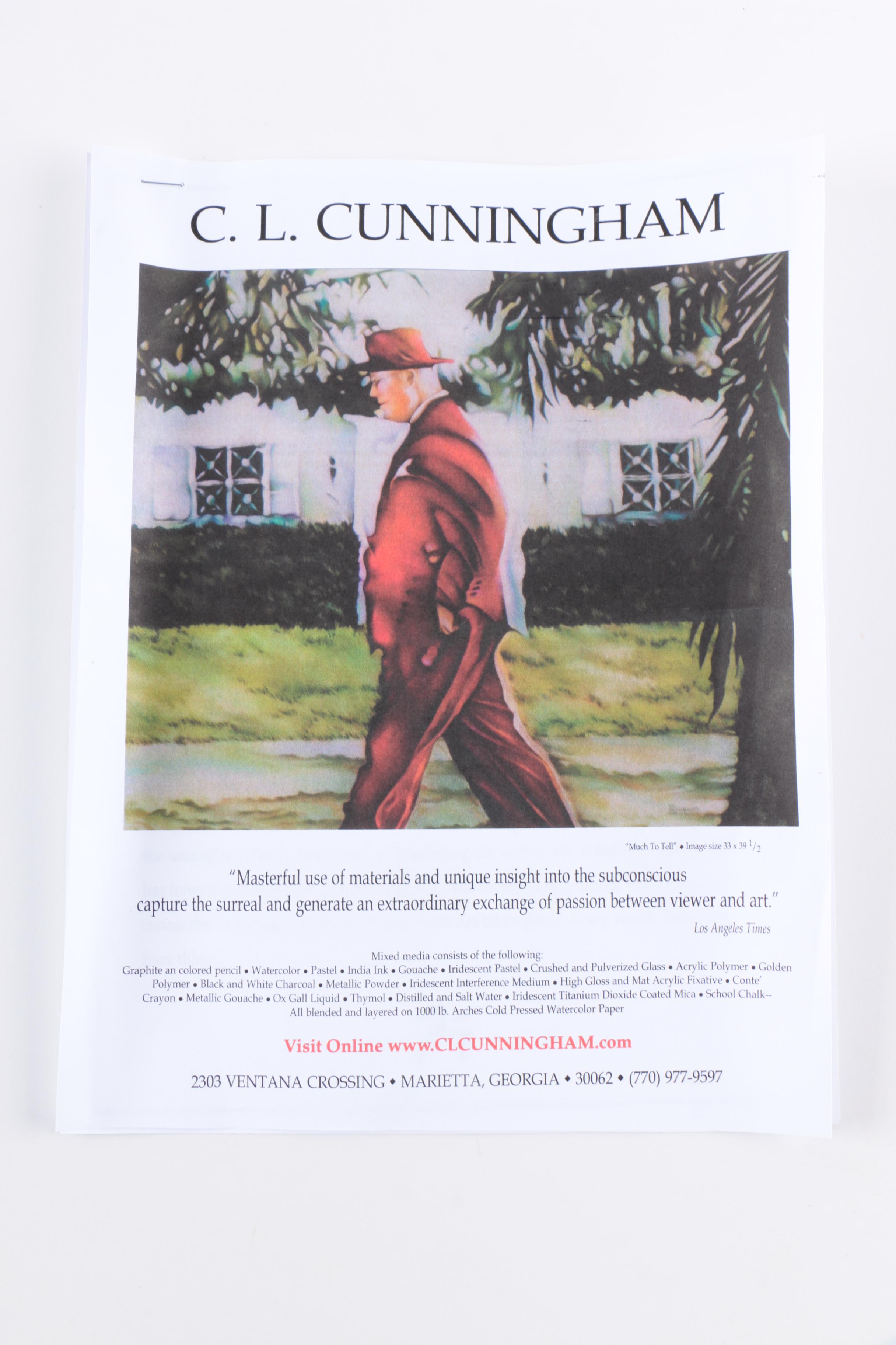 C.L. Cunningham Original Mixed Media on Paper "The Future"