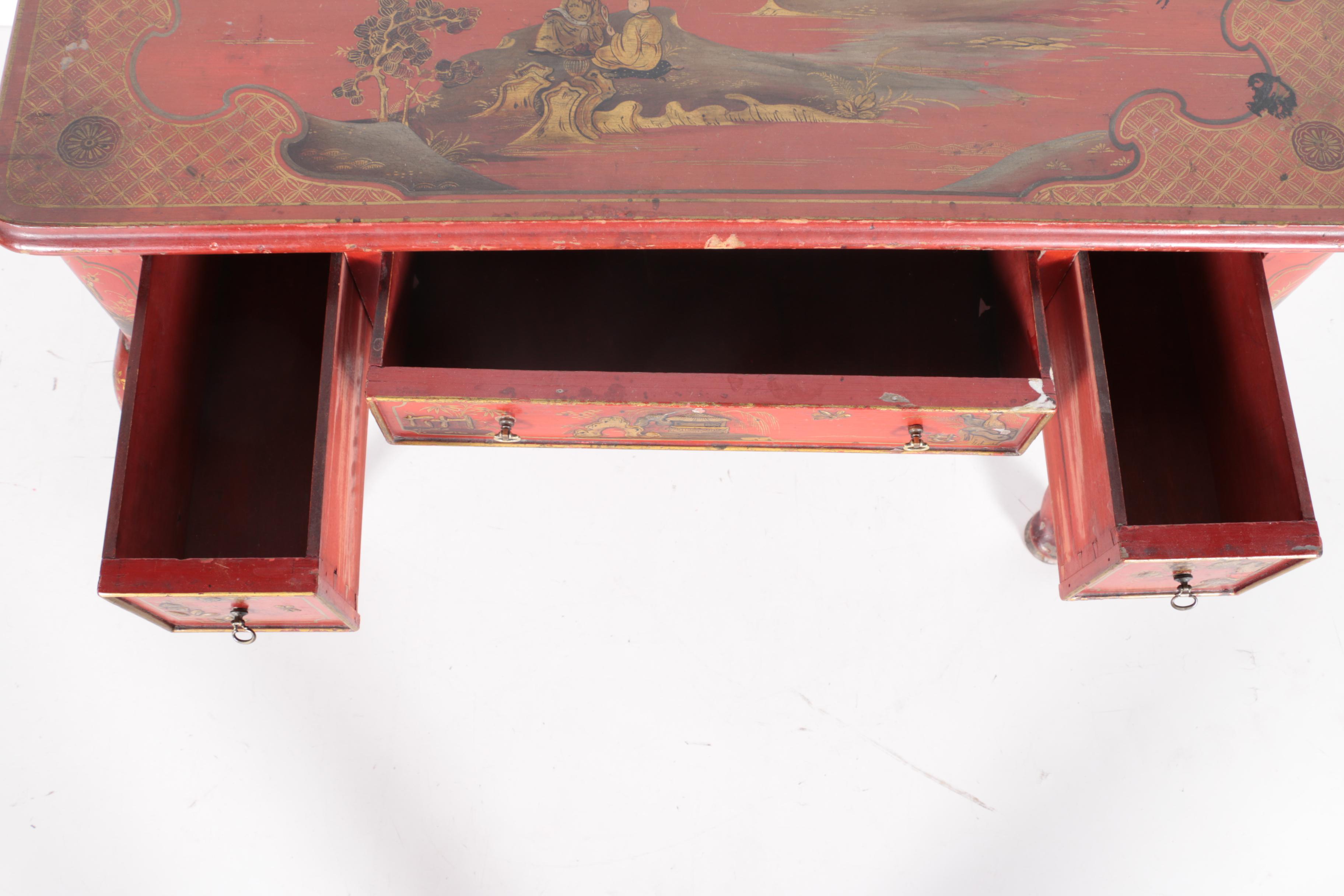 Vintage Chinoiserie Writing Desk