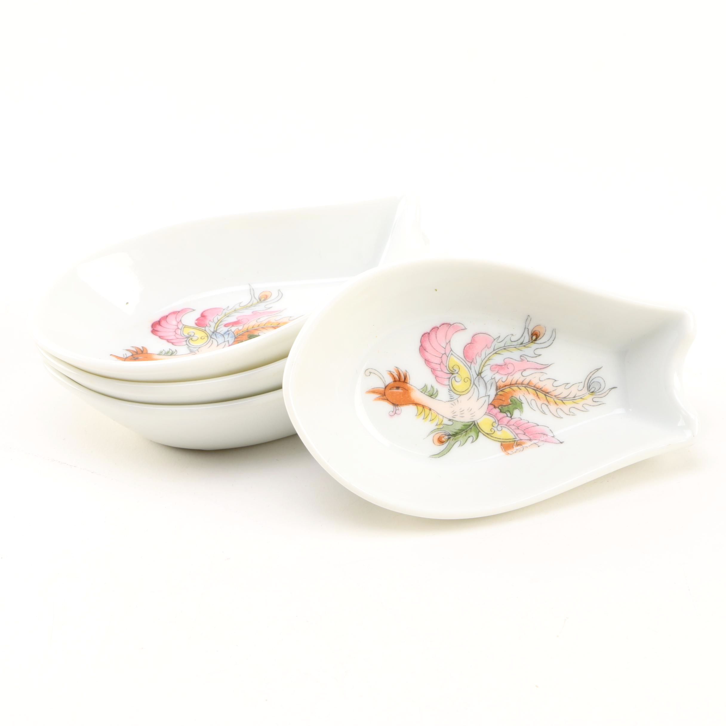 Group of Four Asian Porcelain Spoon Rests