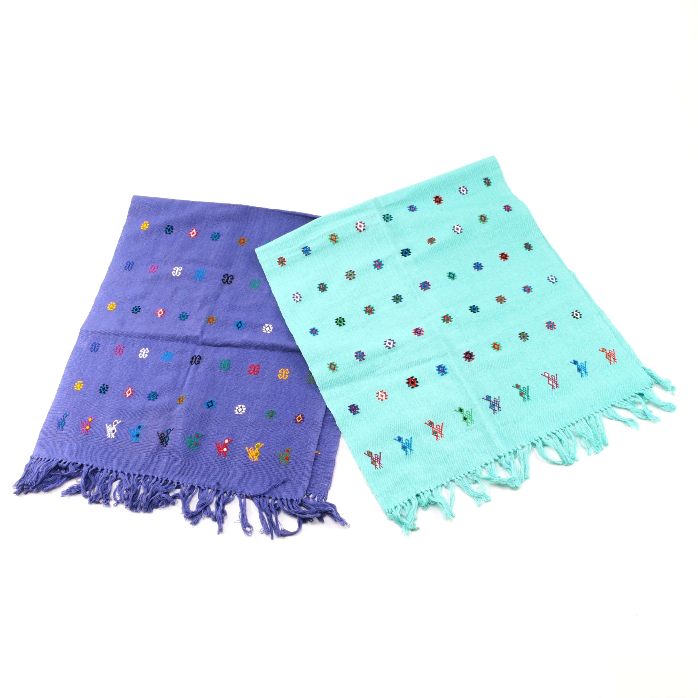 Guatamalan Woven Scarves With Fringe
