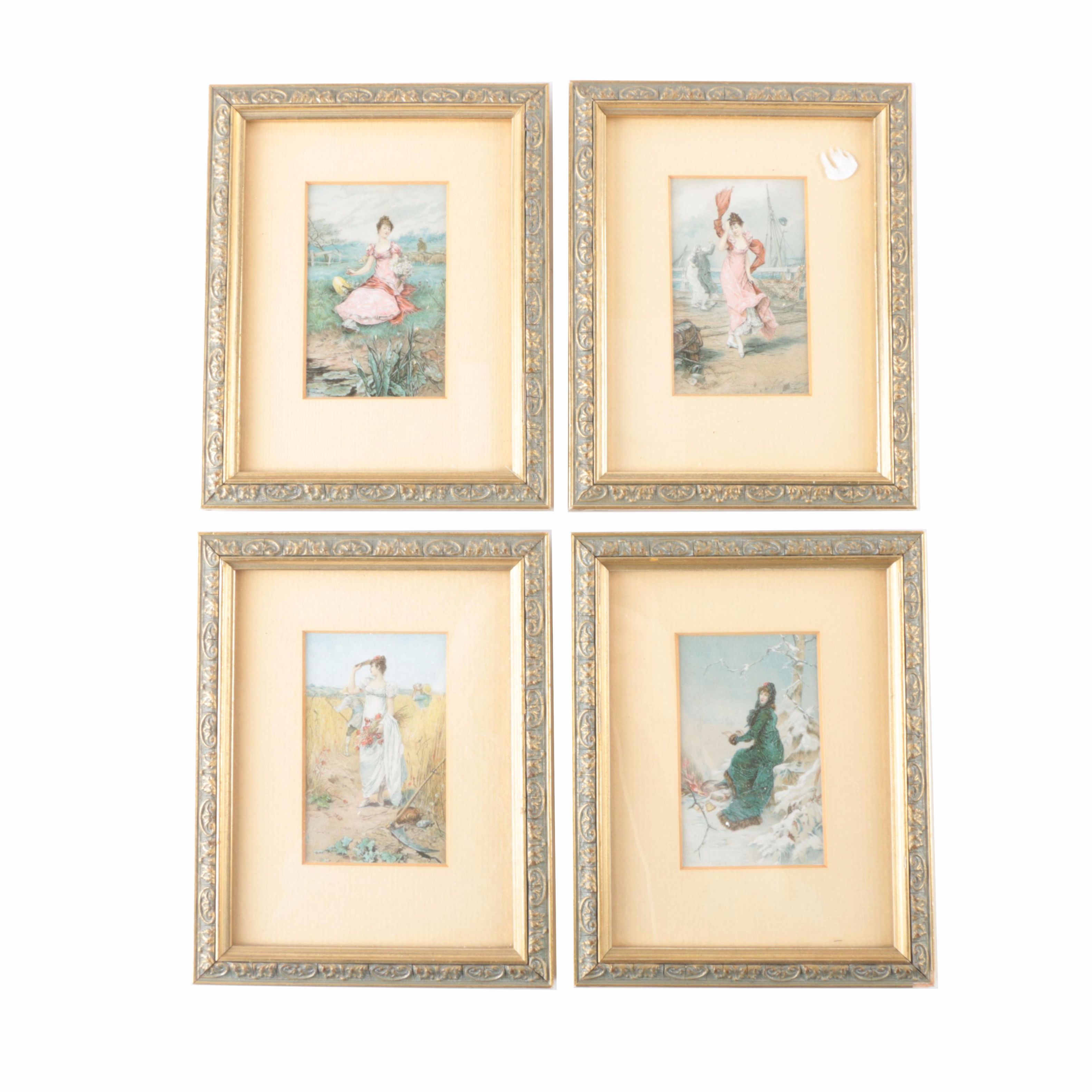 Chromolithographs Prints of Victorian Women