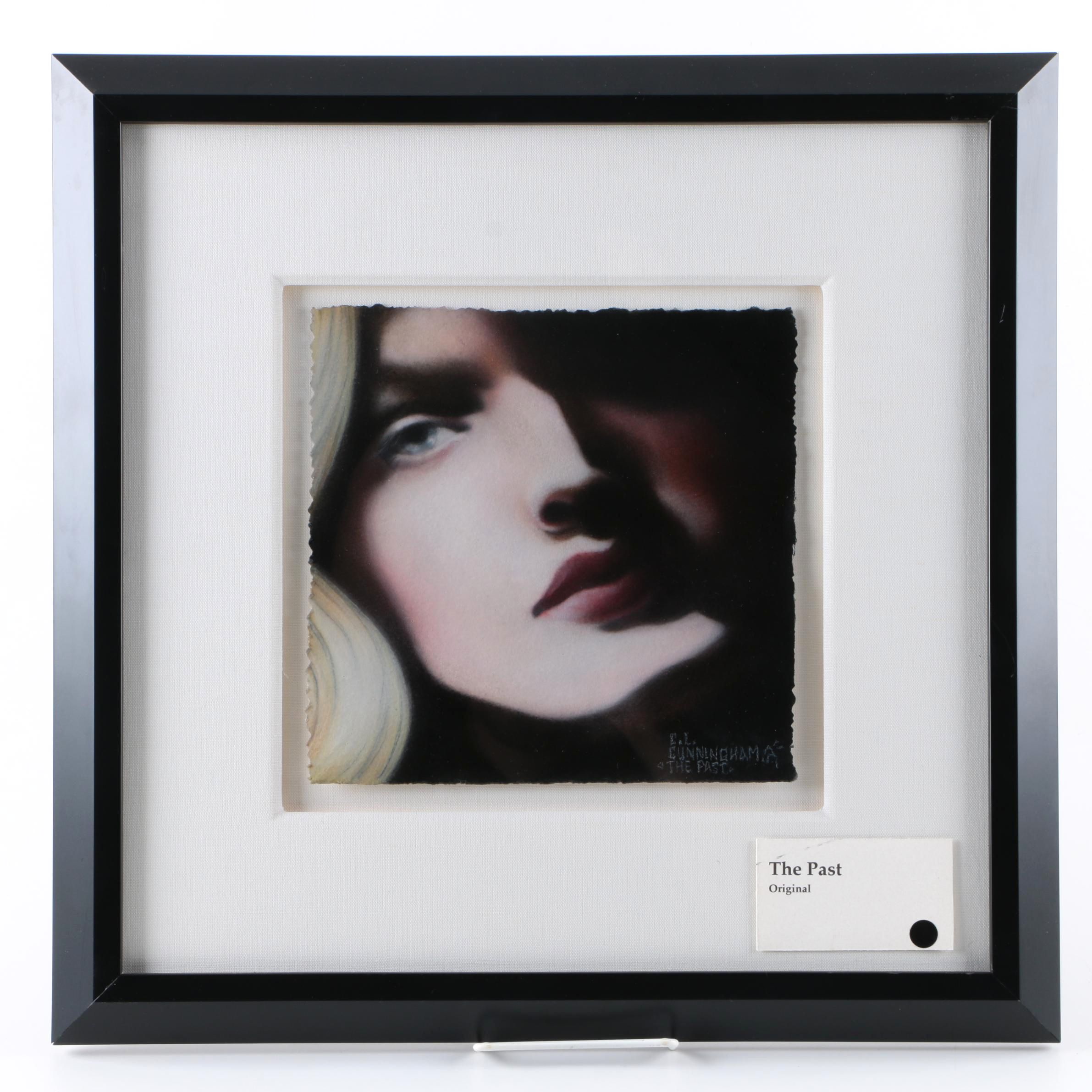 C.L. Cunningham Original Pastel Drawing on Paper "The Past"