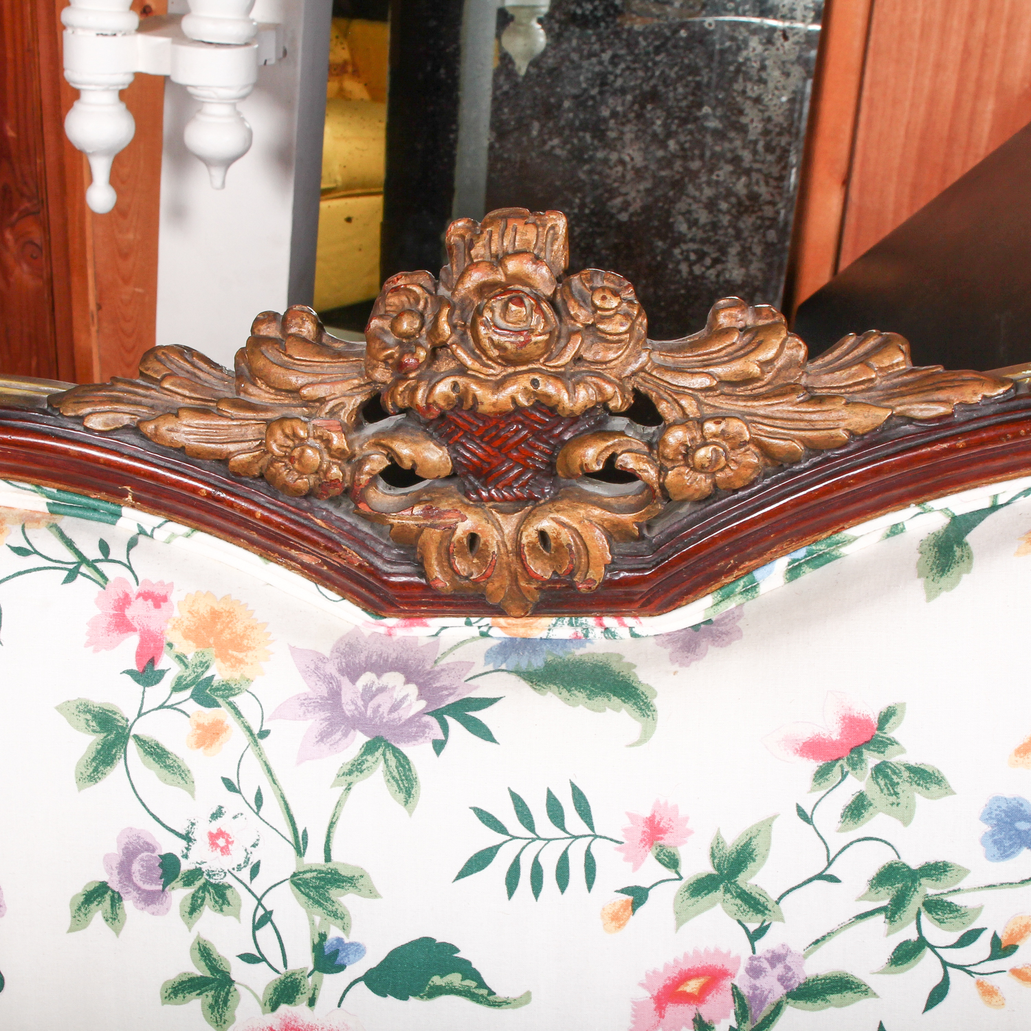 Vintage Chesterfield Furniture Co. Floral Full Size Headboard