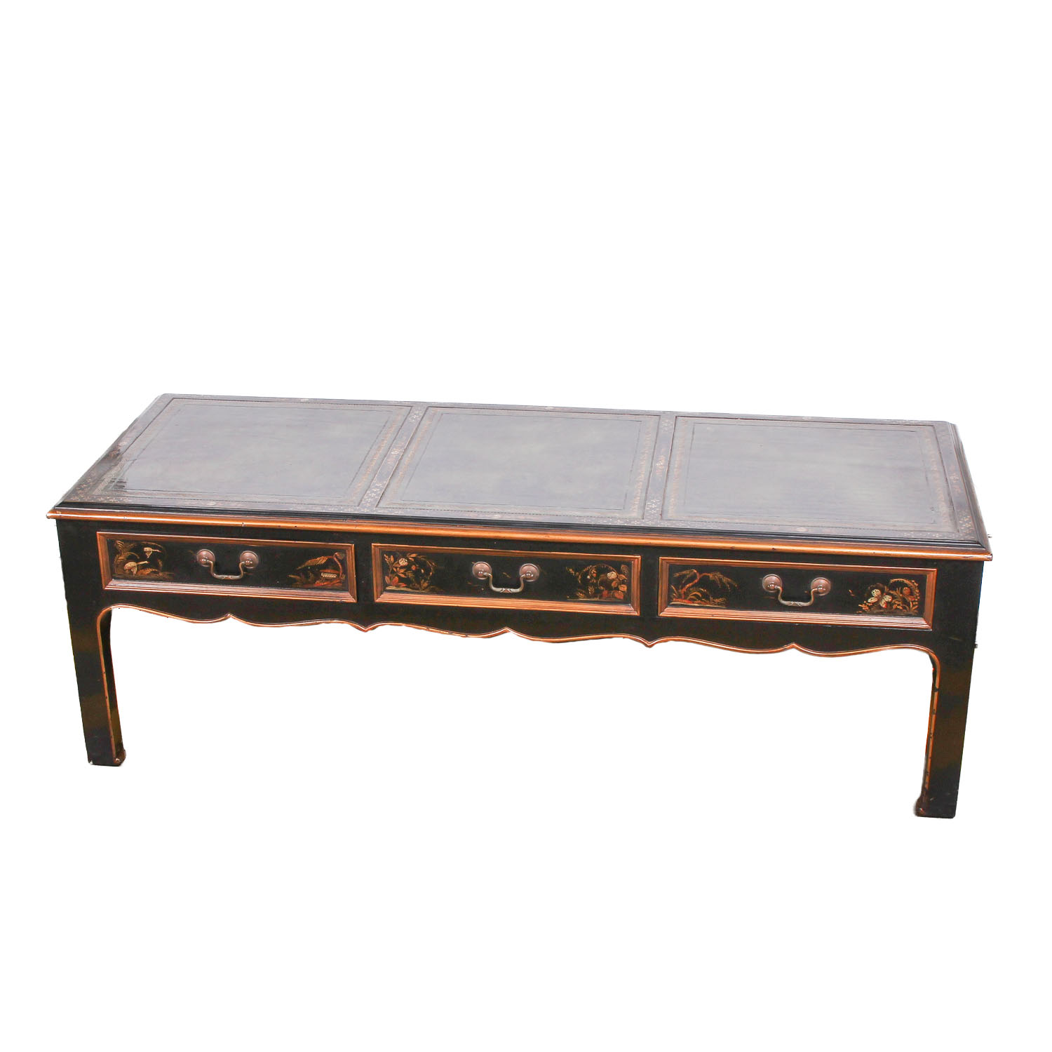 Vintage Chinoiserie Lacquered Coffee Table