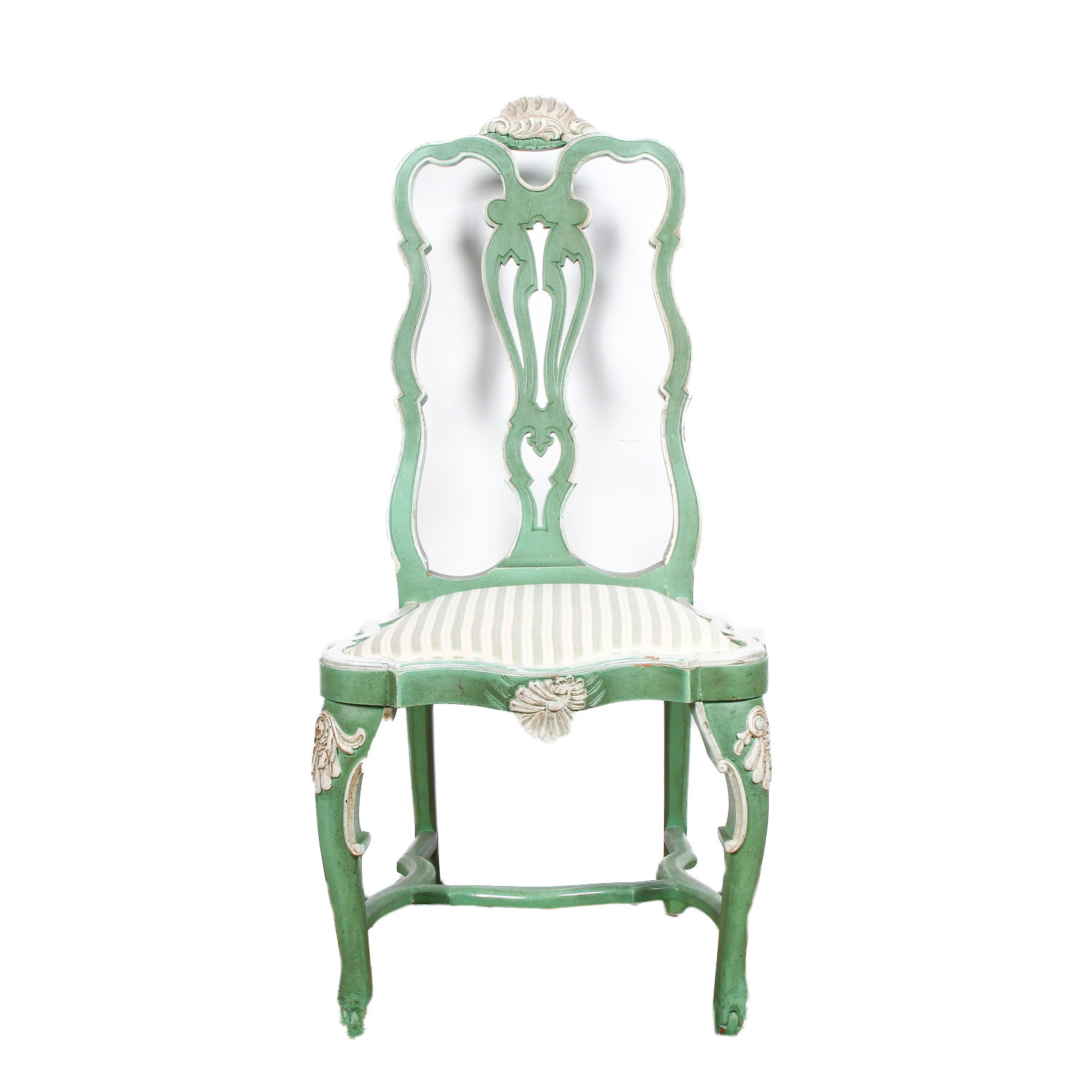 Vintage Green Wooden Chair