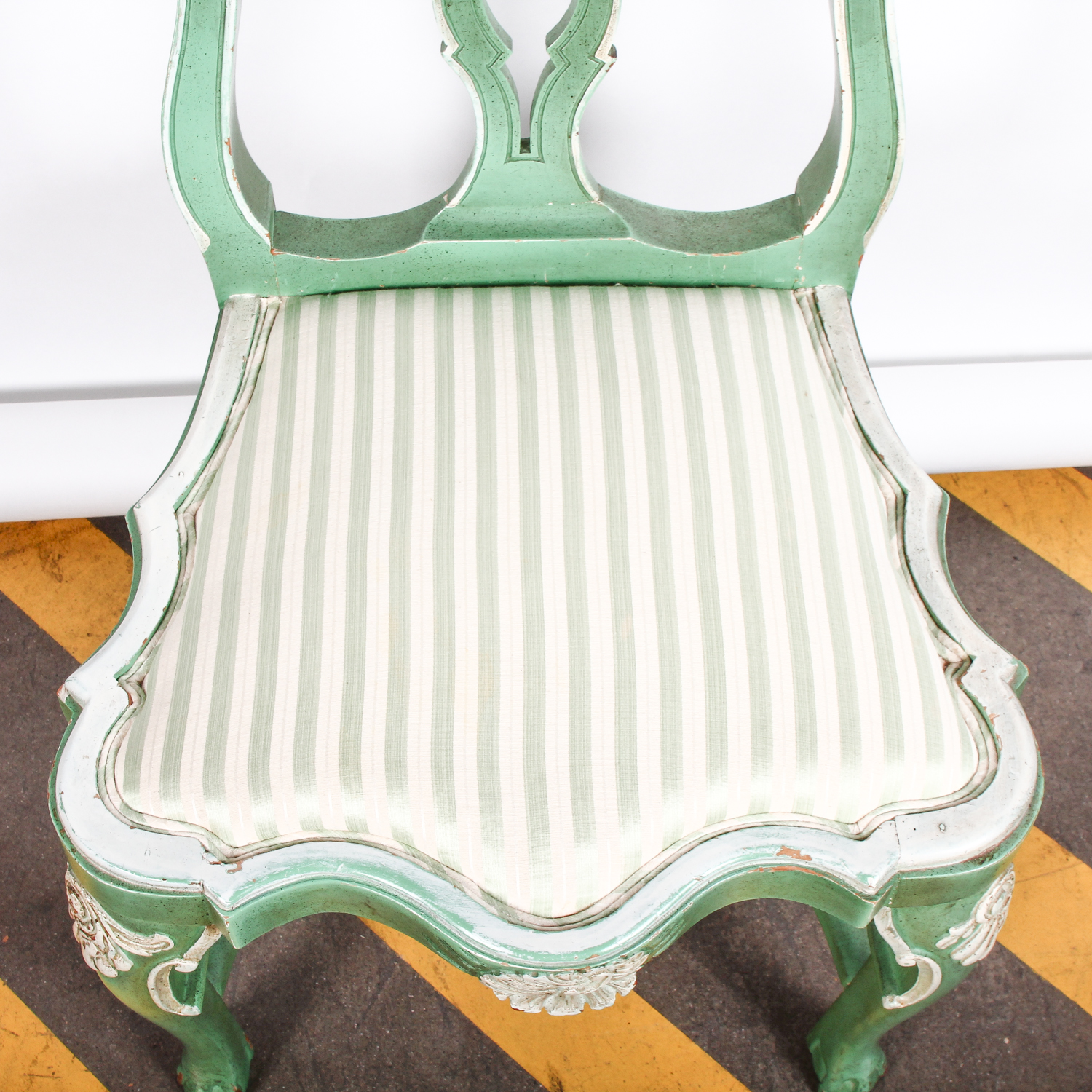 Vintage Green Wooden Chair