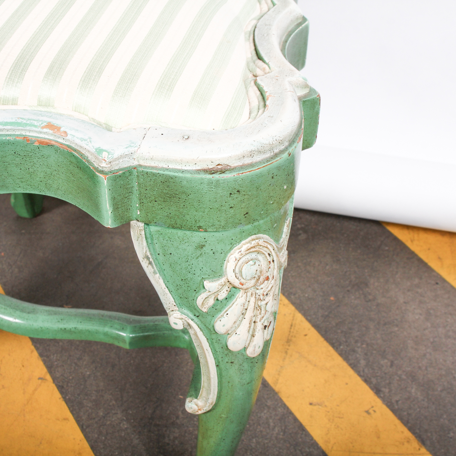 Vintage Green Wooden Chair