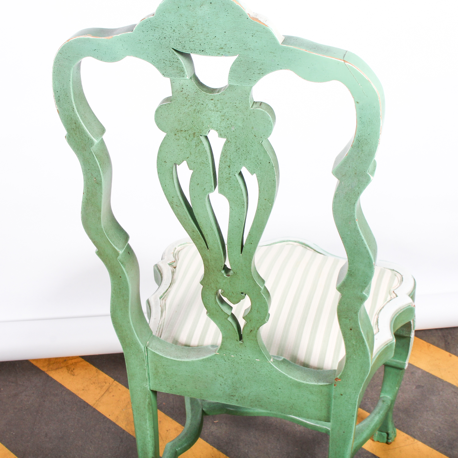 Vintage Green Wooden Chair