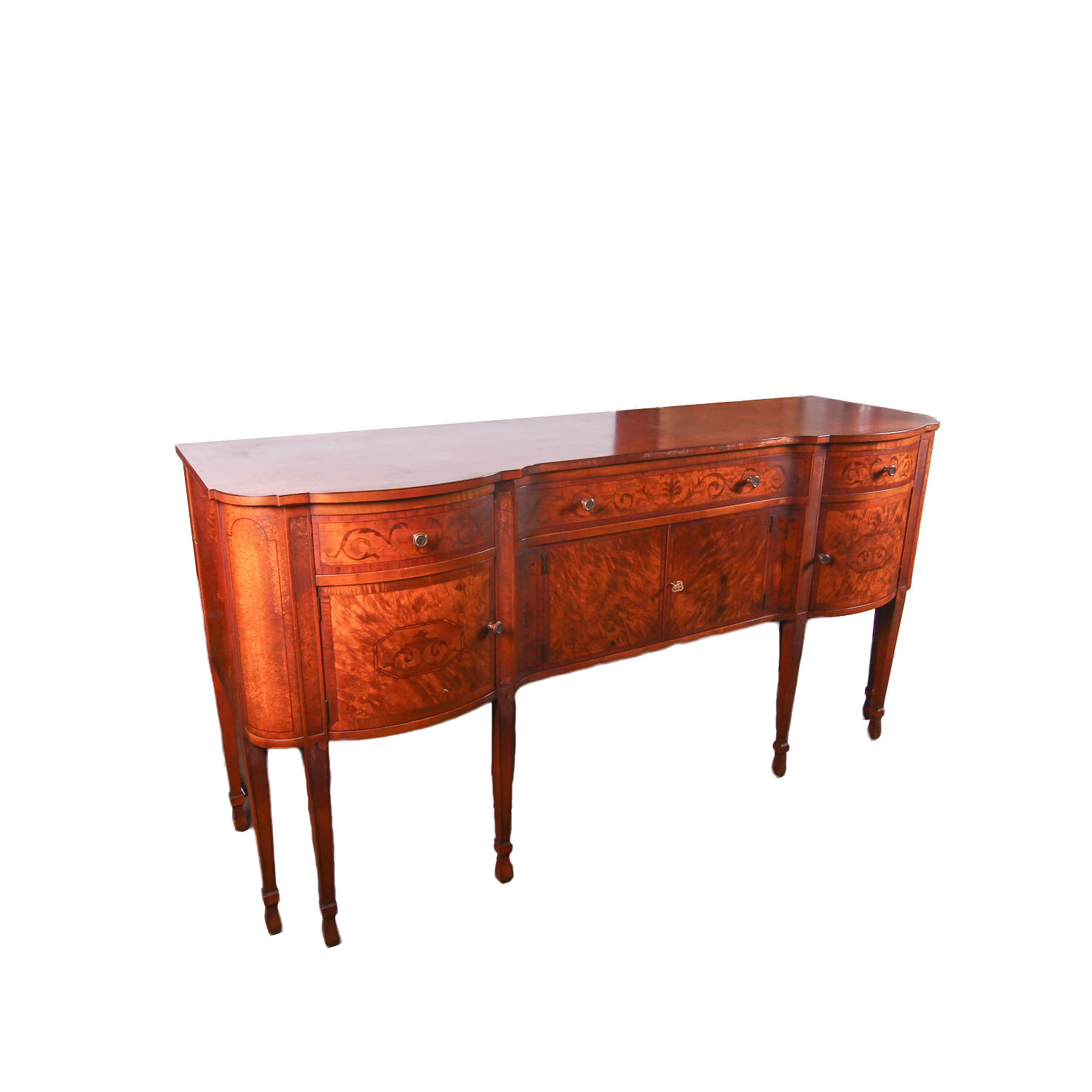 Vintage Neoclassical Inspired Maple Sideboard