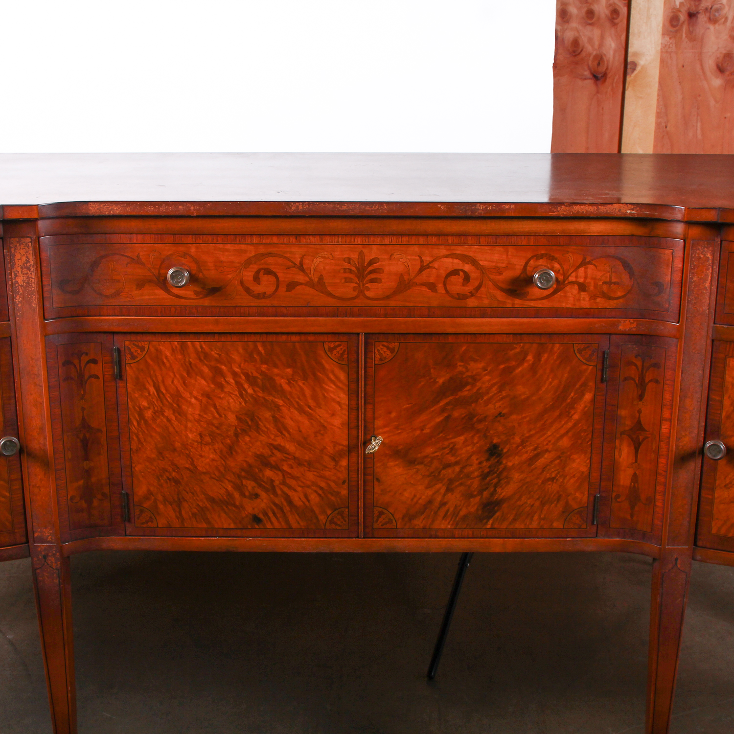 Vintage Neoclassical Inspired Maple Sideboard