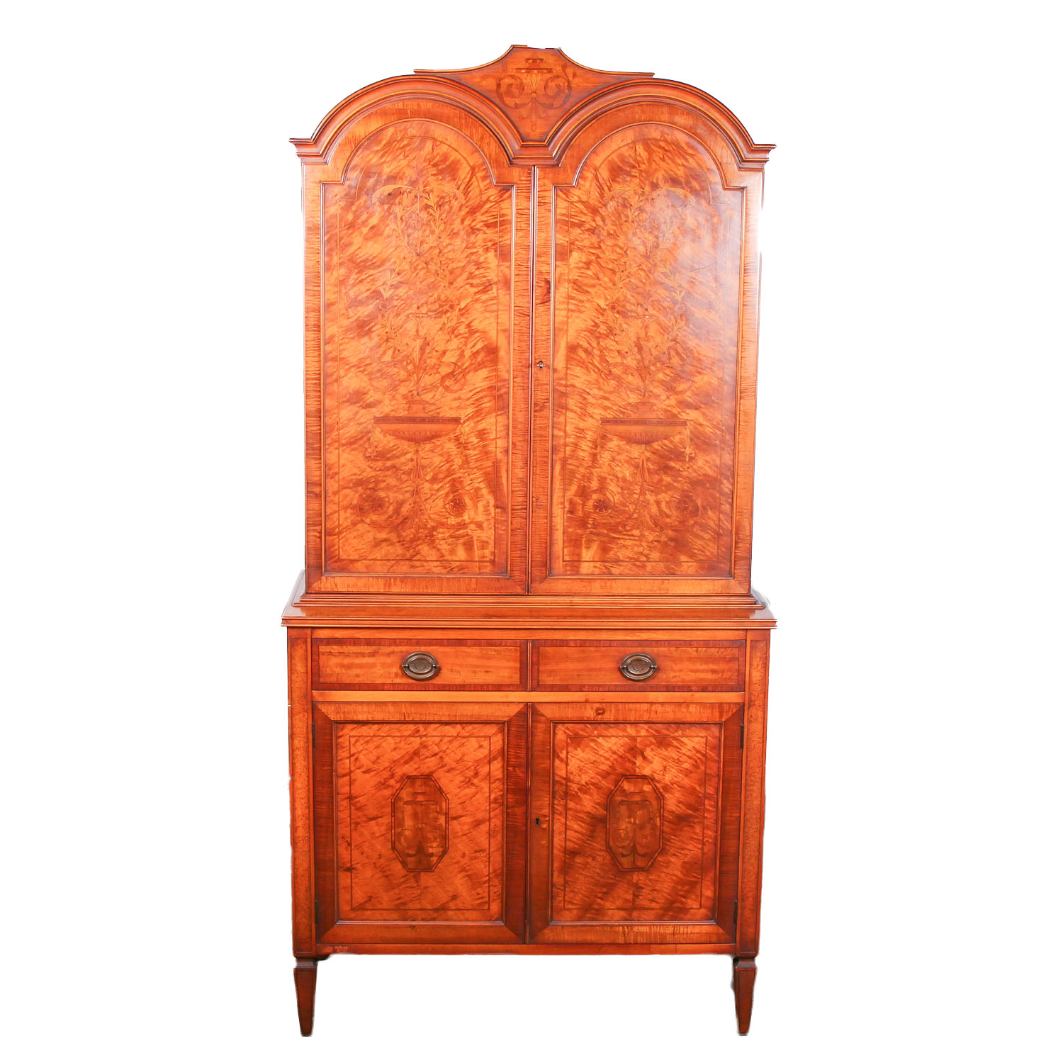 Vintage Neoclassical Inspired Maple Armoire