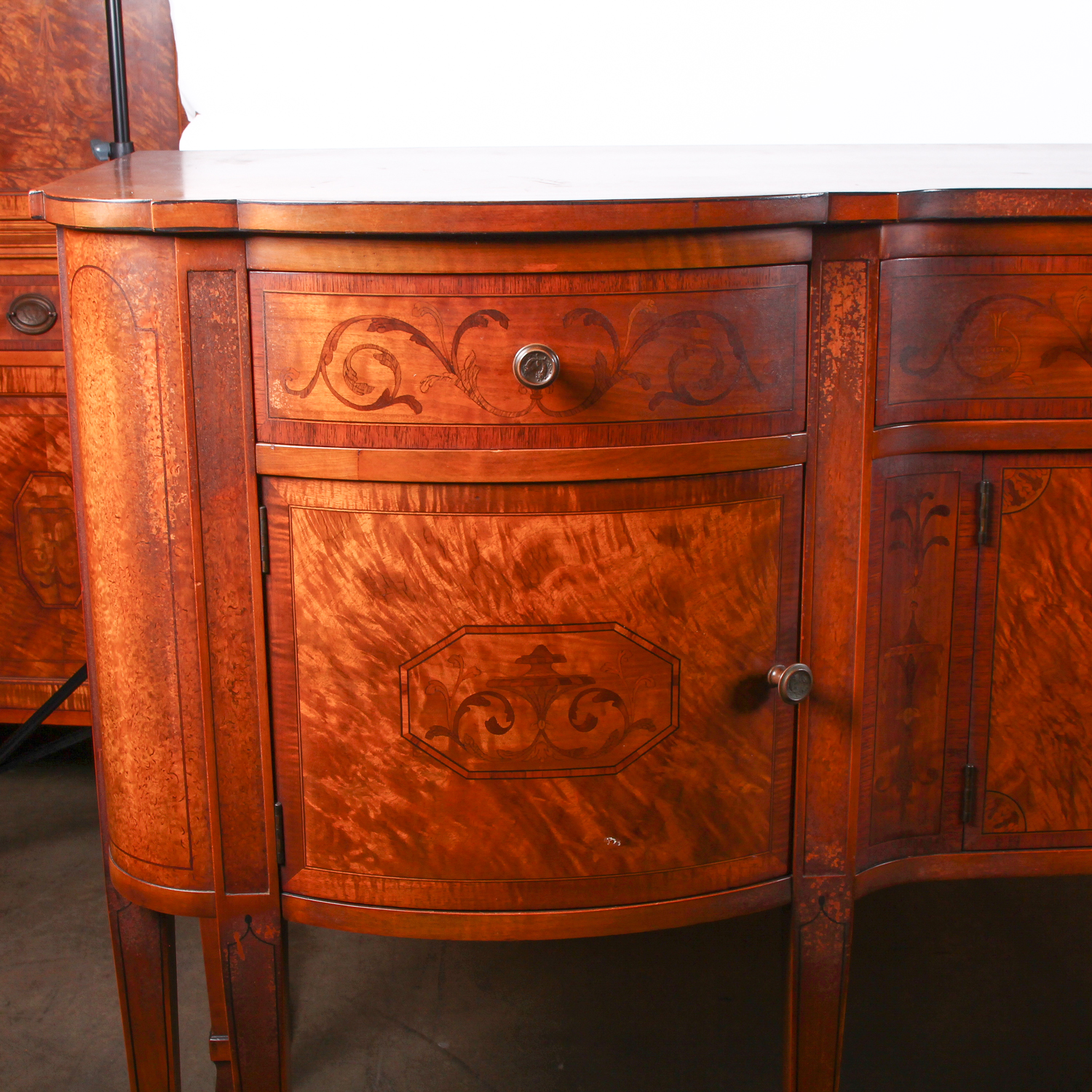 Vintage Neoclassical Inspired Maple Sideboard