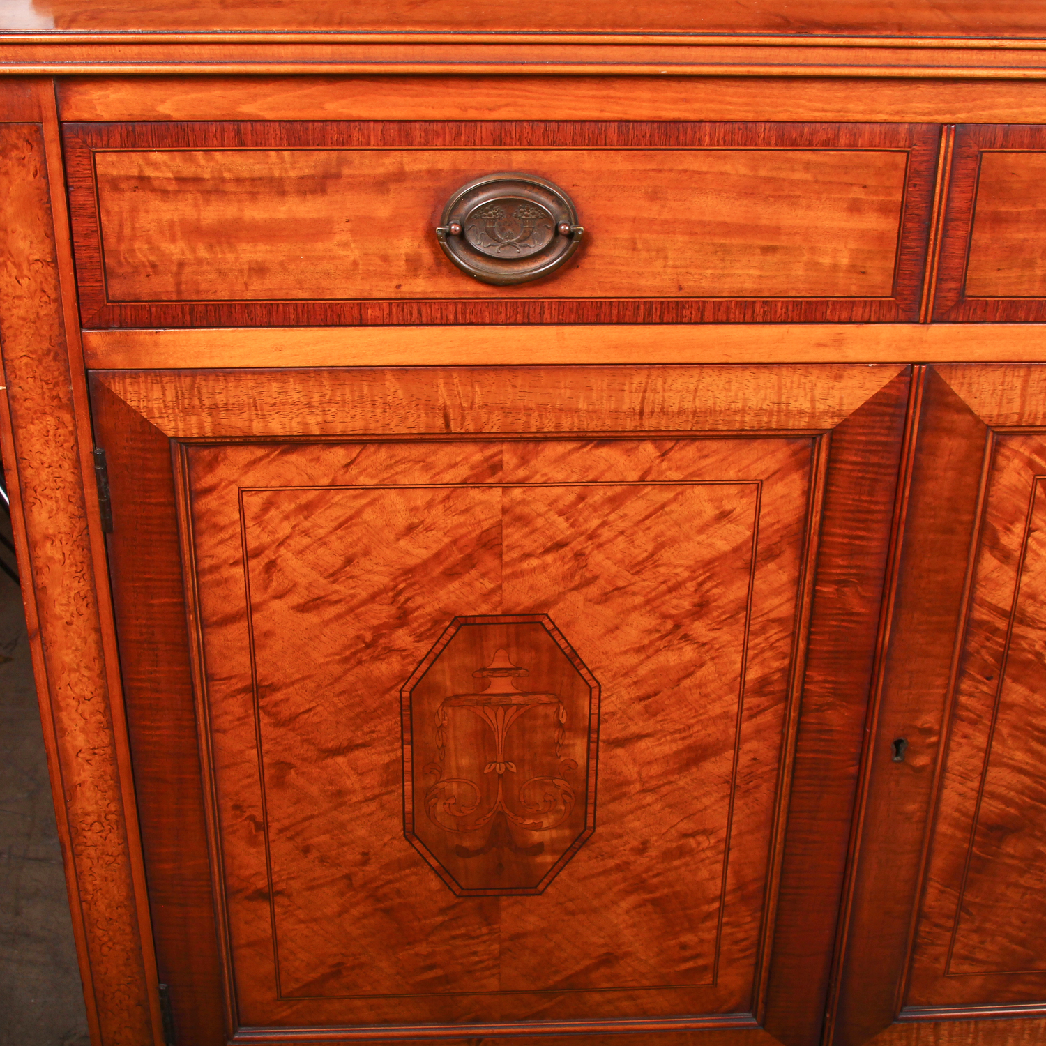 Vintage Neoclassical Inspired Maple Armoire