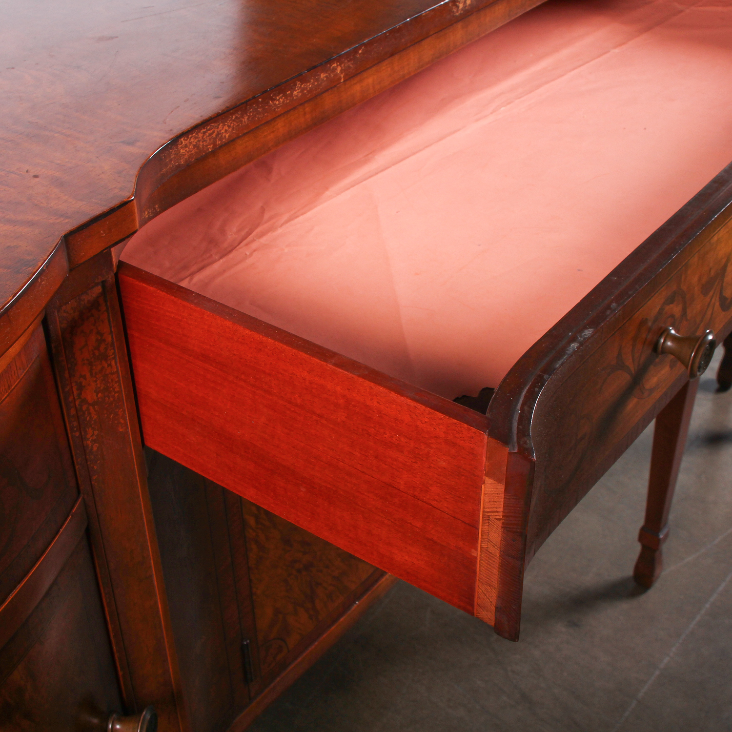Vintage Neoclassical Inspired Maple Sideboard
