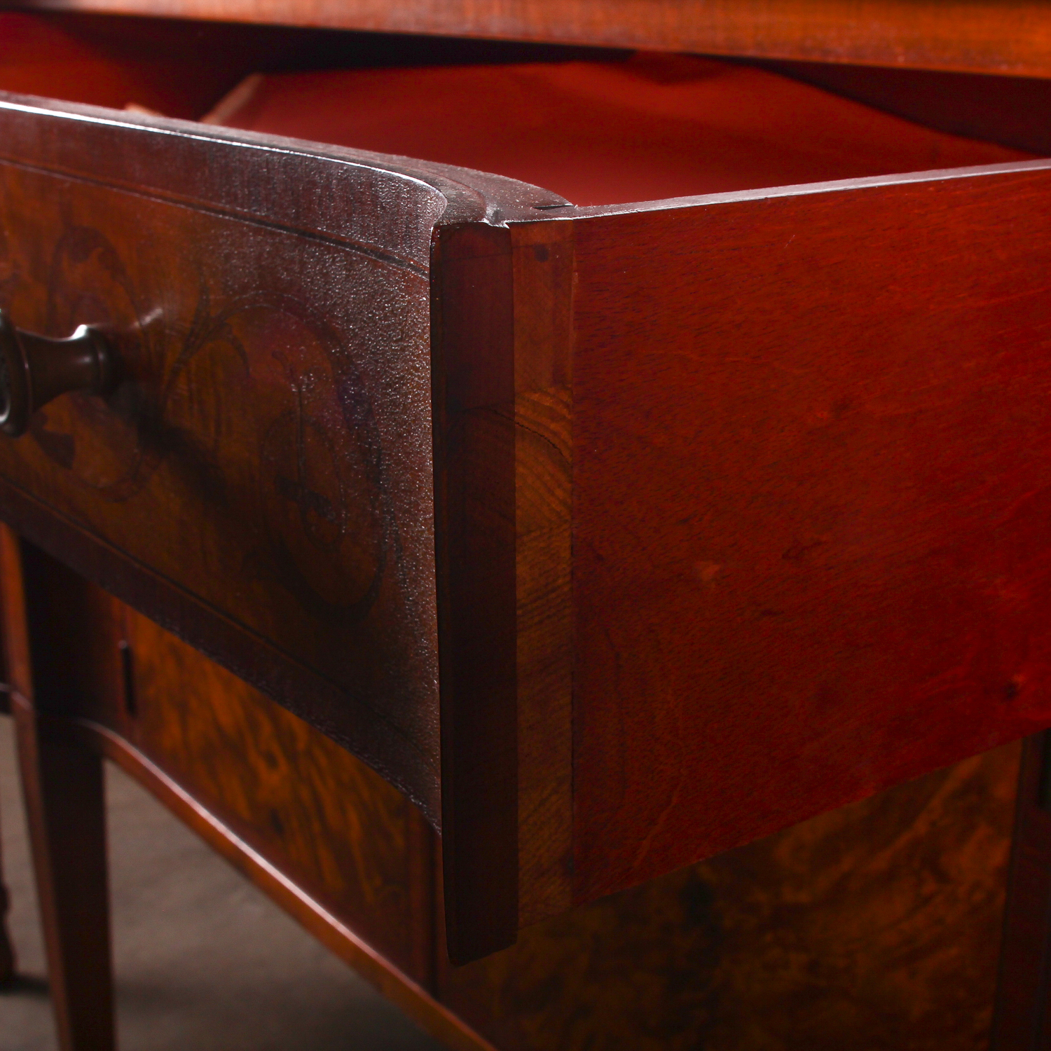 Vintage Neoclassical Inspired Maple Sideboard
