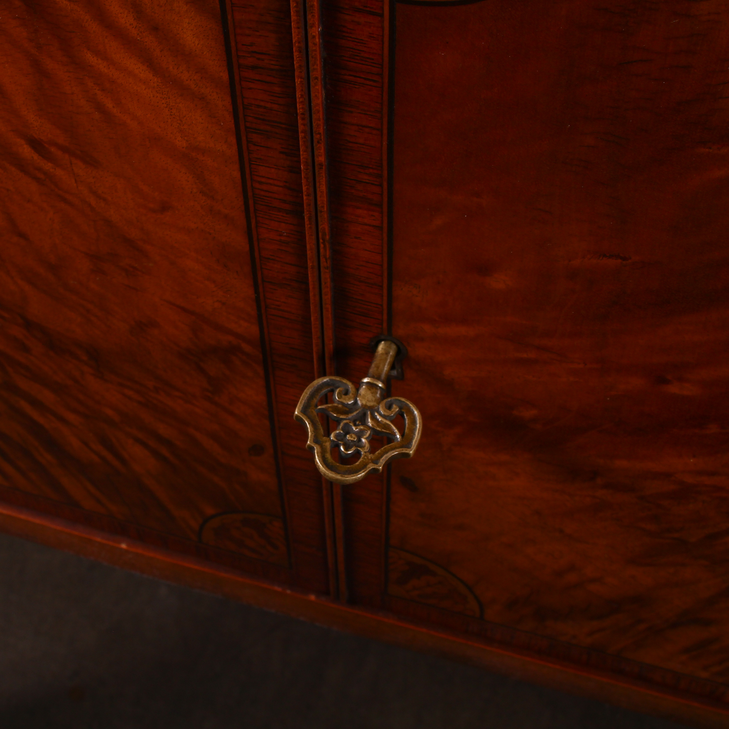 Vintage Neoclassical Inspired Maple Sideboard